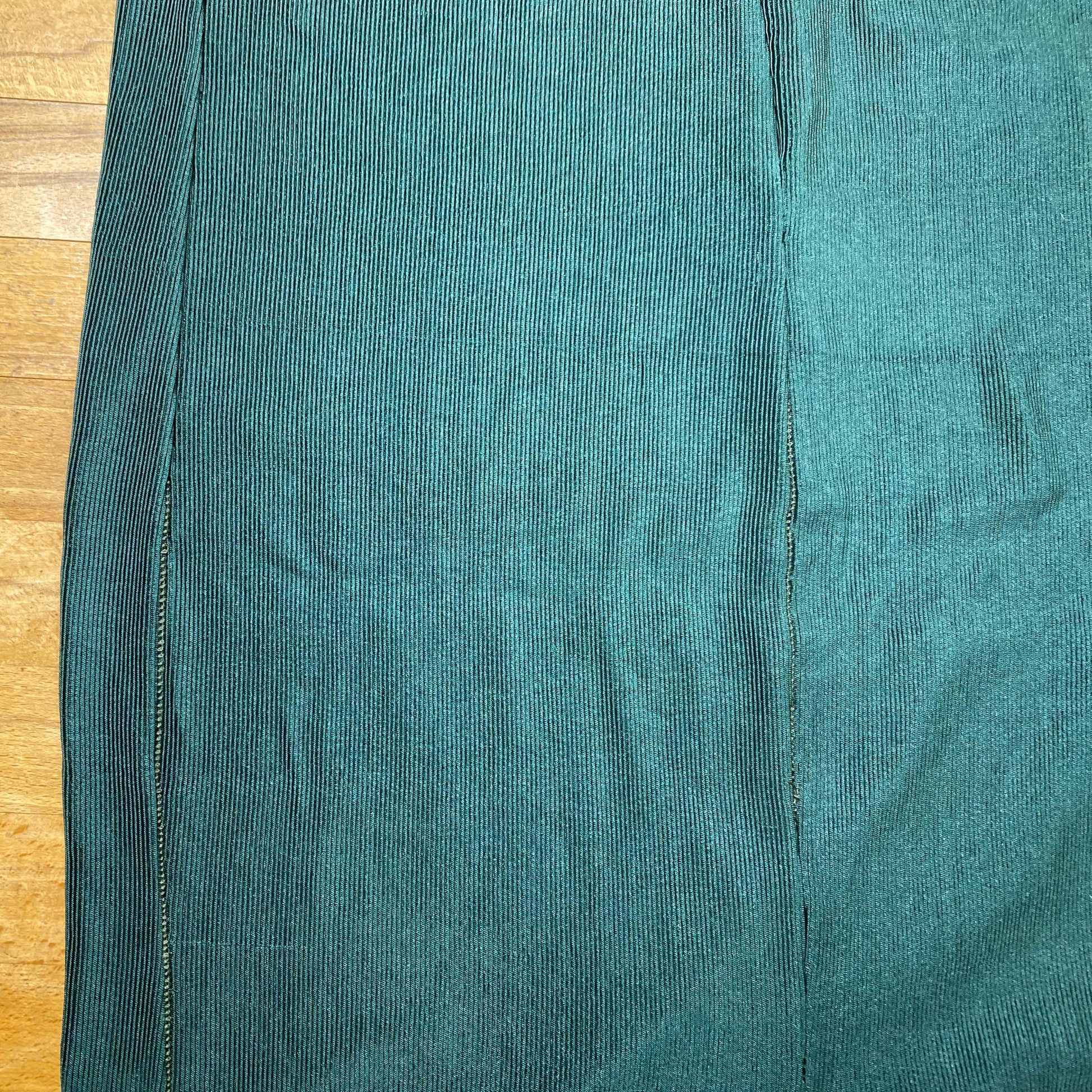 Vintage 90s Emerald Green Bodycon Maxi Tank Dress - XS to Small | Sleeveless Stretchy Minimalist Party Dress