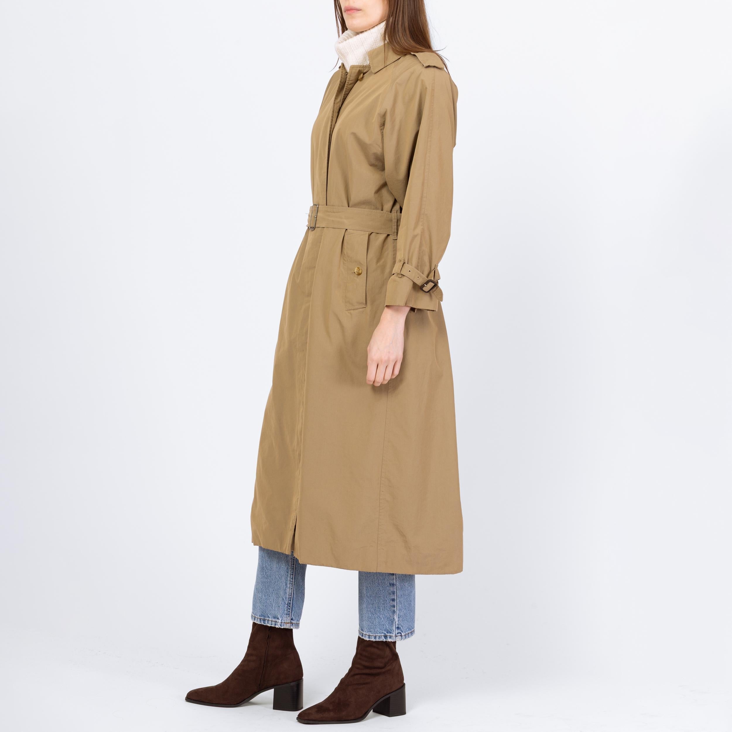 ジャケット・アウター 90's deadstock Burberry's trench coat Vintage 90s Burberry Tan Belted Trench Coat - Medium to Large