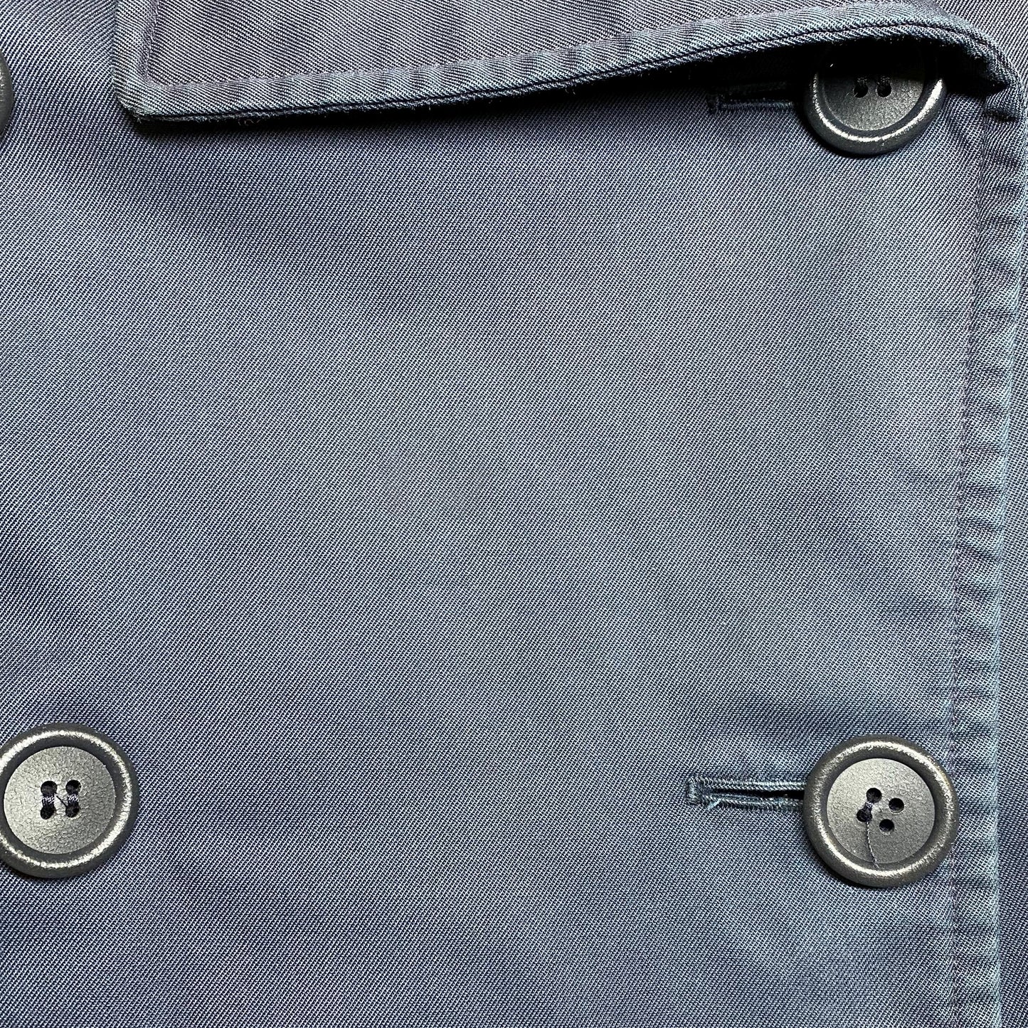 Vintage 90s Burberry Navy Blue Short Belted Trench Coat - Small to Medium | Designer Plaid Lined Double Breasted Lightweight Jacket