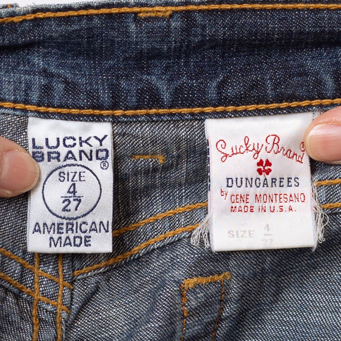 Vintage 90s Lucky Dark Wash Bootcut Jeans – Small | Low Rise Denim 2000s Cropped Jeans