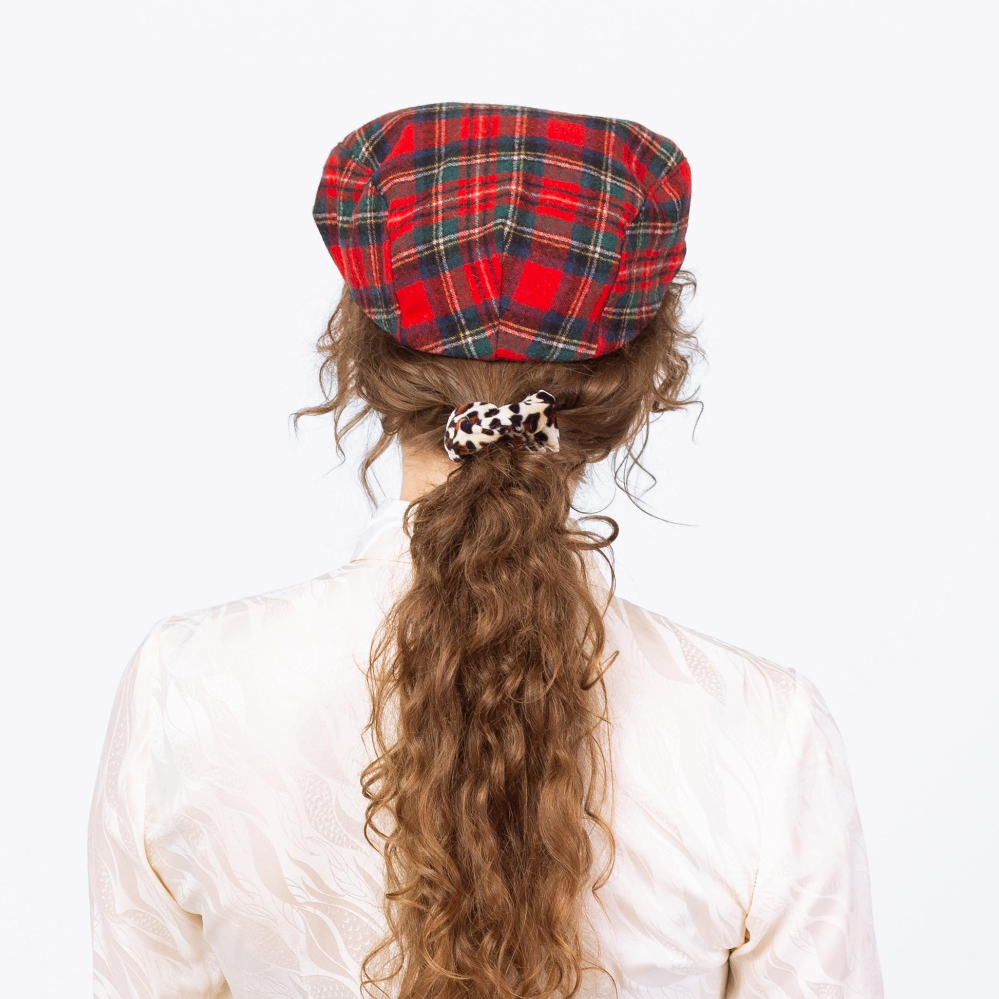 Vintage 70s 80s Pendleton Red Tartan Wool Tweed Flat Cap - Medium | Newsboy Cabbie Hat