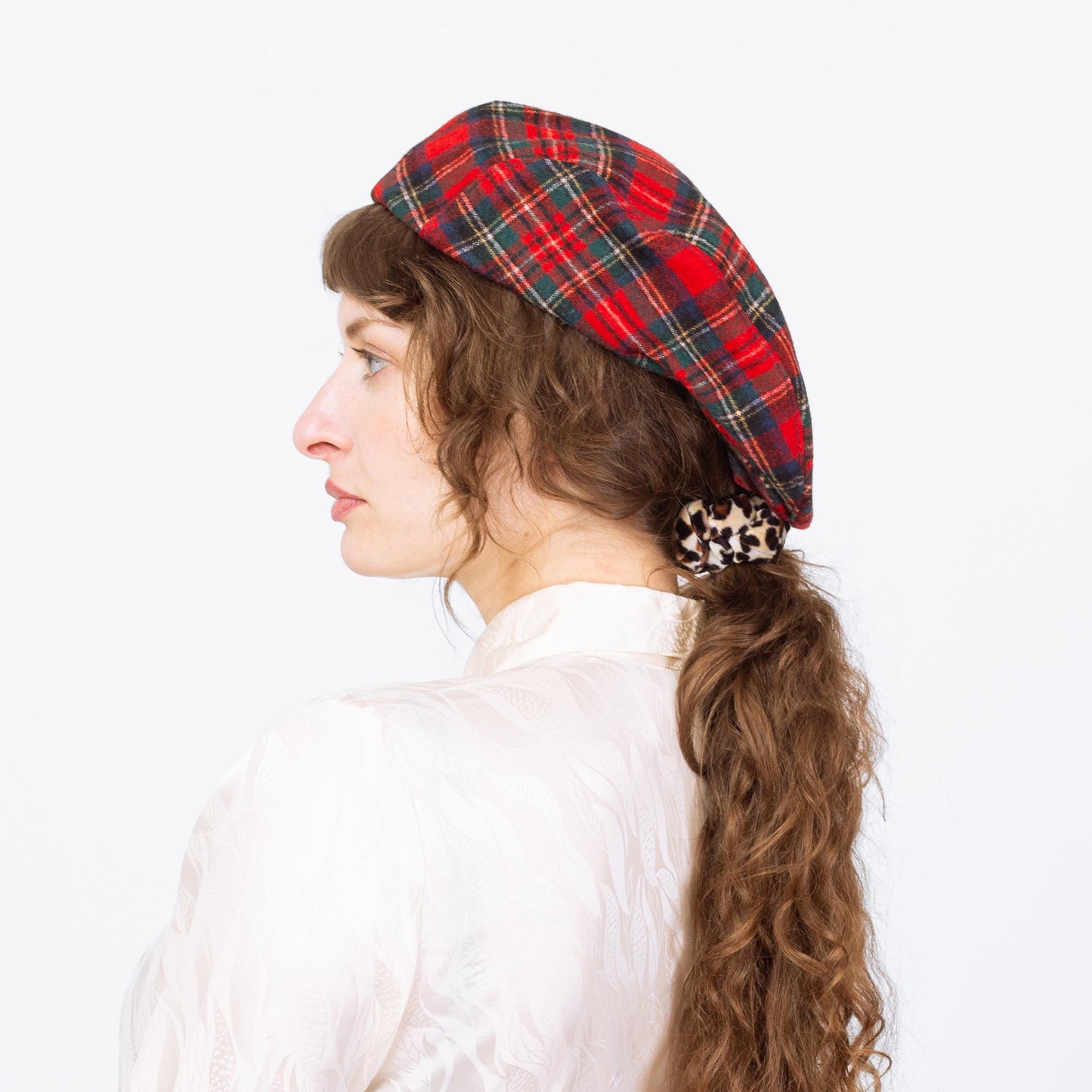 Vintage 70s 80s Pendleton Red Tartan Wool Tweed Flat Cap - Medium | Newsboy Cabbie Hat