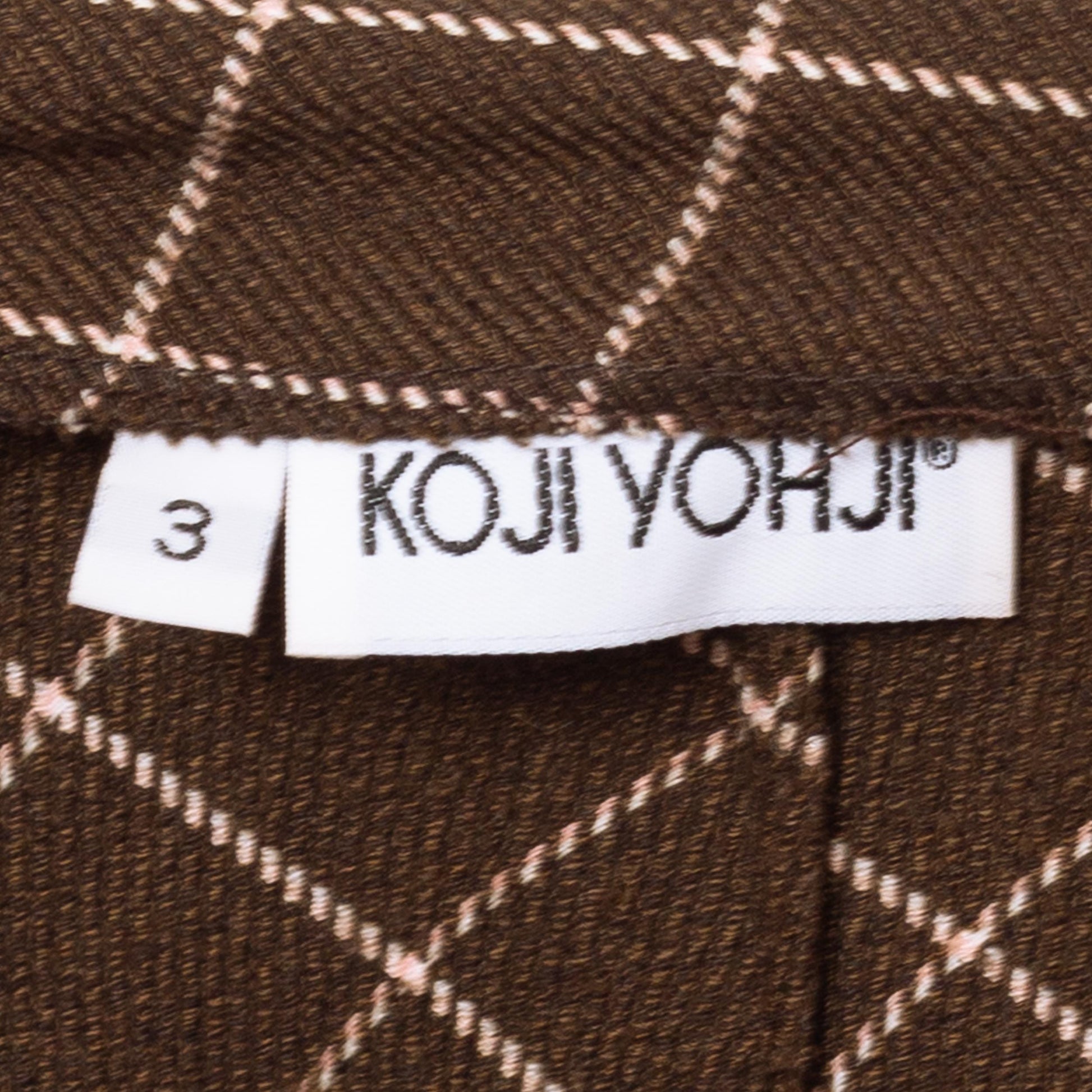 Vintage 90s Brown Windowpane Plaid A Line Midi Skirt - Small | Preppy Mid Rise Trumpet Skirt