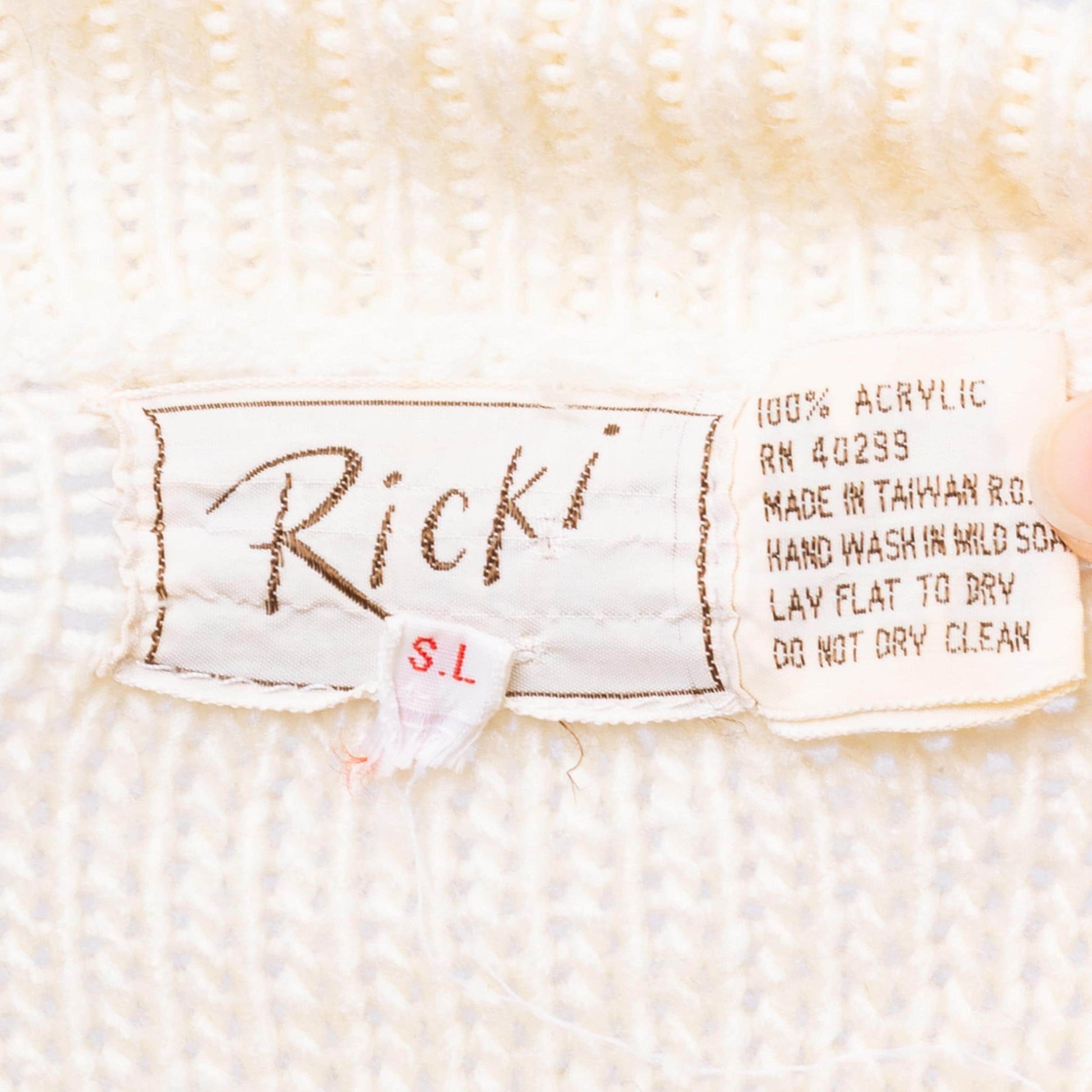 Vintage 80s Collared Pastel Floral Cardigan - Medium | Cream Cable Knit Boho Cottagecore Grandma Sweater