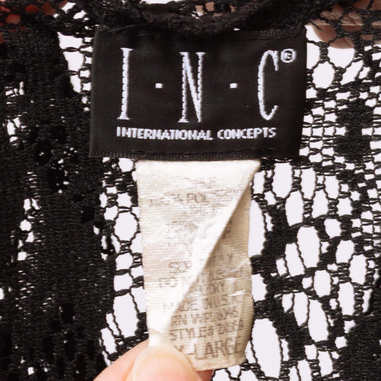 Vintage 90s Black Lace Angel Sleeve Top - Extra Large | Boho Whimsigoth Sheer Long Sleeve Blouse