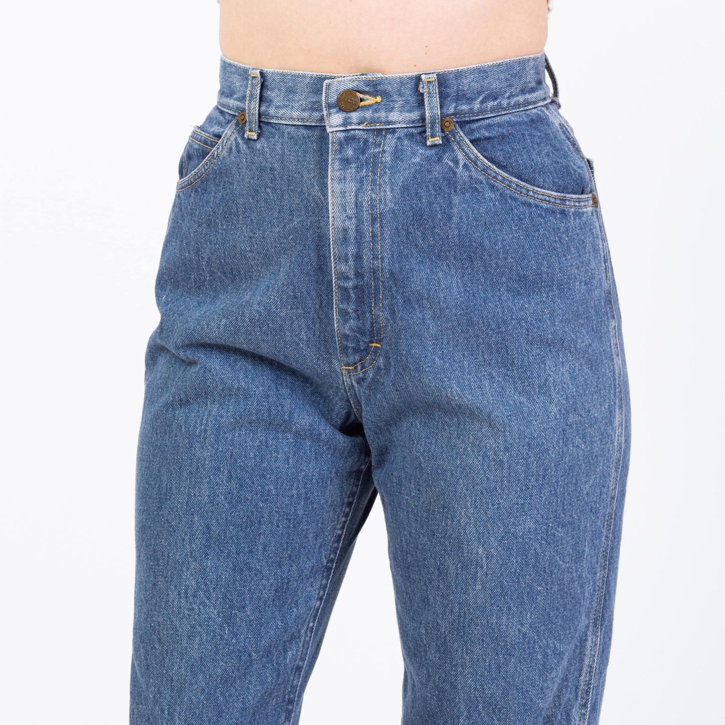 Vintage 80s Lee Riders High Waisted Jeans - Petite Small to Medium | Cropped Short Inseam Mom Jeans