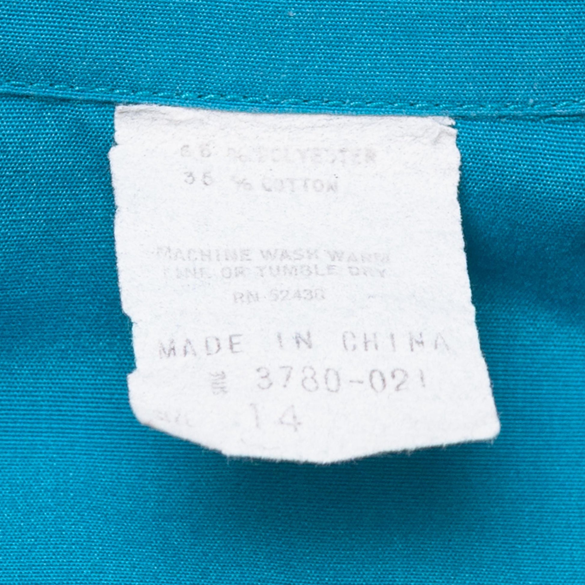 Vintage 70s Blue Midi Shirtdress - Medium | Retro Puff Sleeve Button Front A Line Pocket Dress