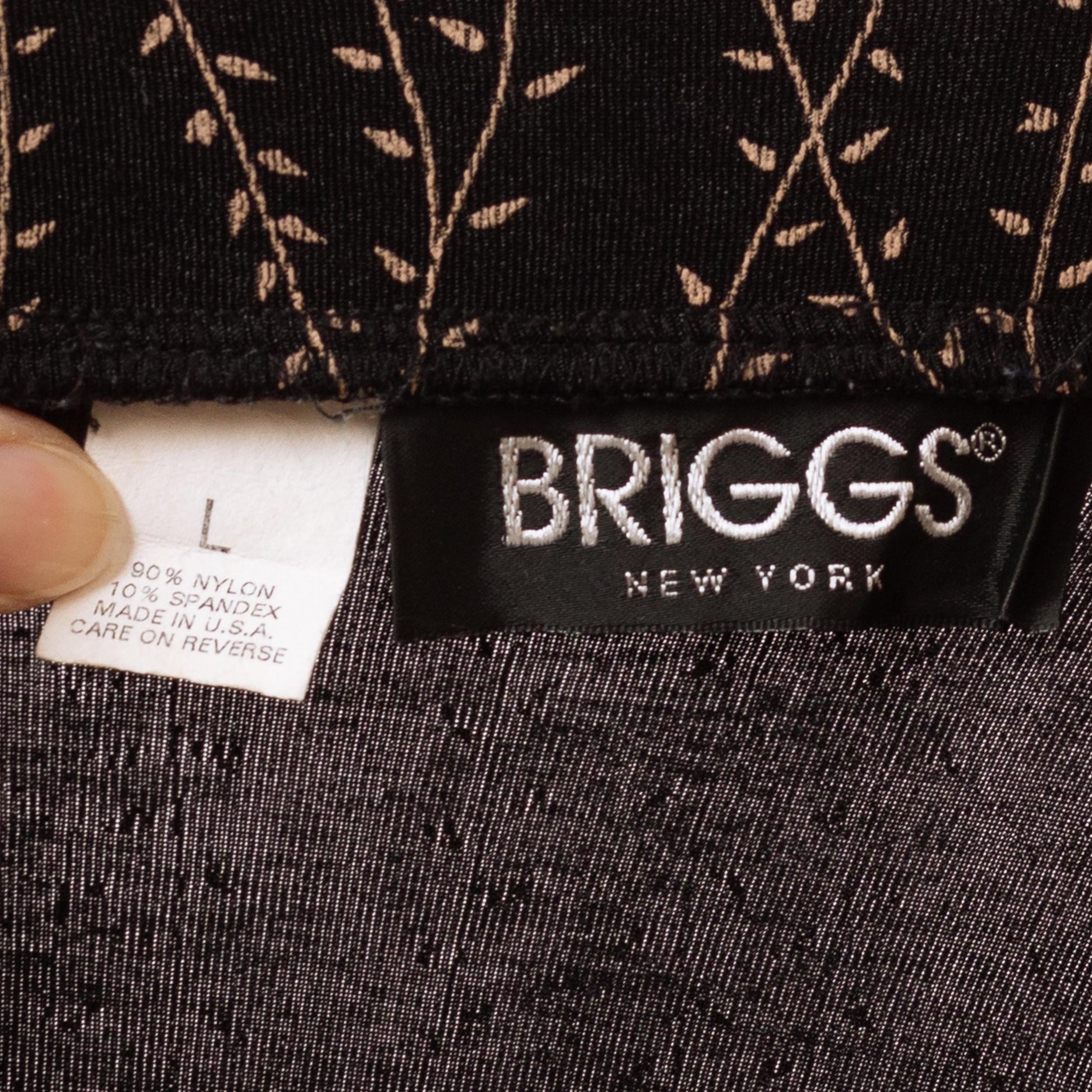 Vintage 90s Slinky Vine Print Maxi Skirt - Large | Black Brown Button Front Stretchy Skirt