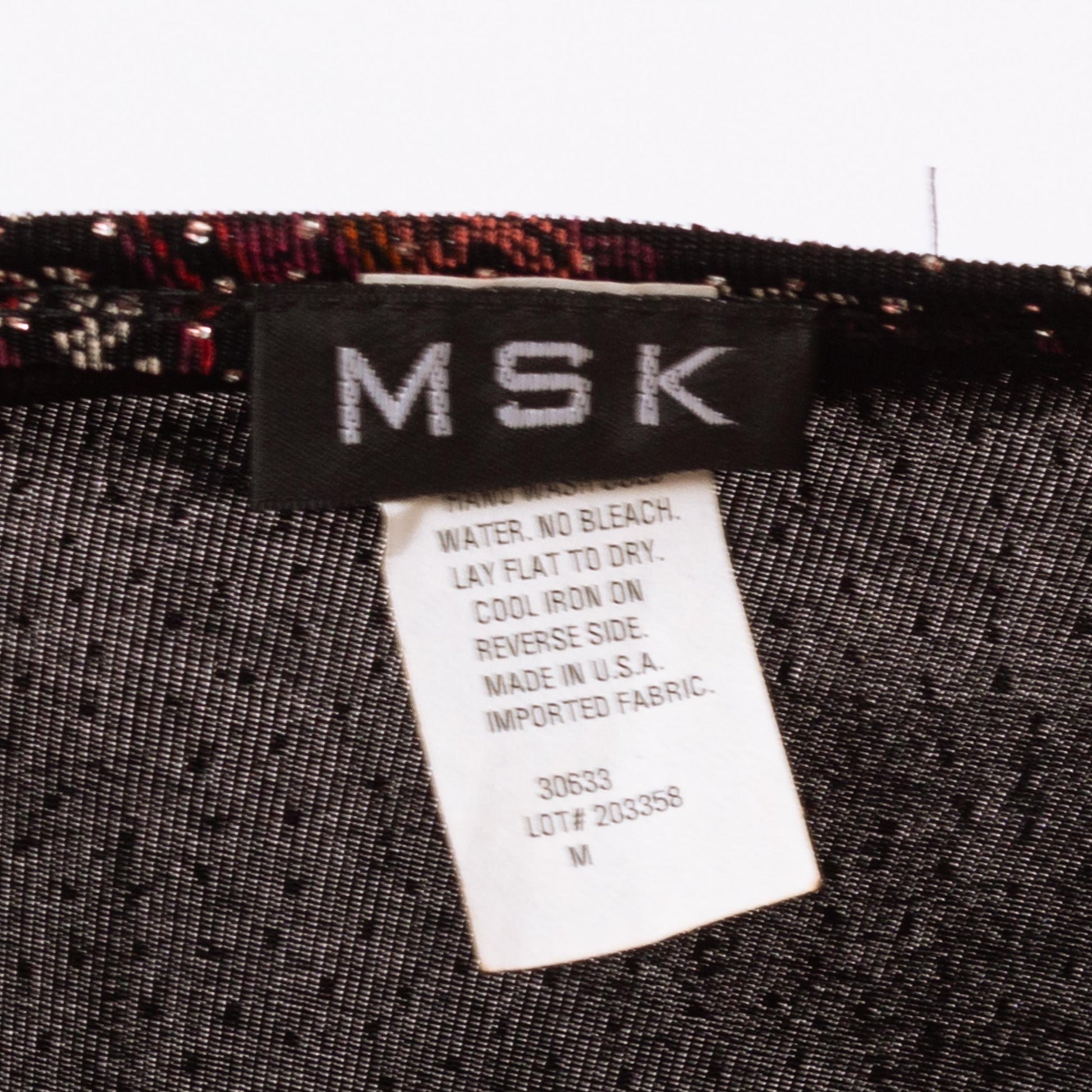 Vintage 90s Black & Red Sparkle Tank - Medium | Paisley Print Stretchy Sleeveless Top