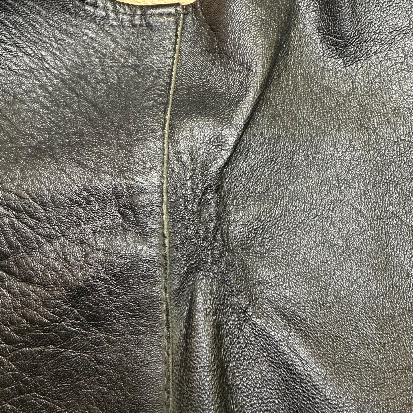 Vintage 90s Black Leather Tunic Top - Medium | Sleeveless Longline Side Slit Biker Vest