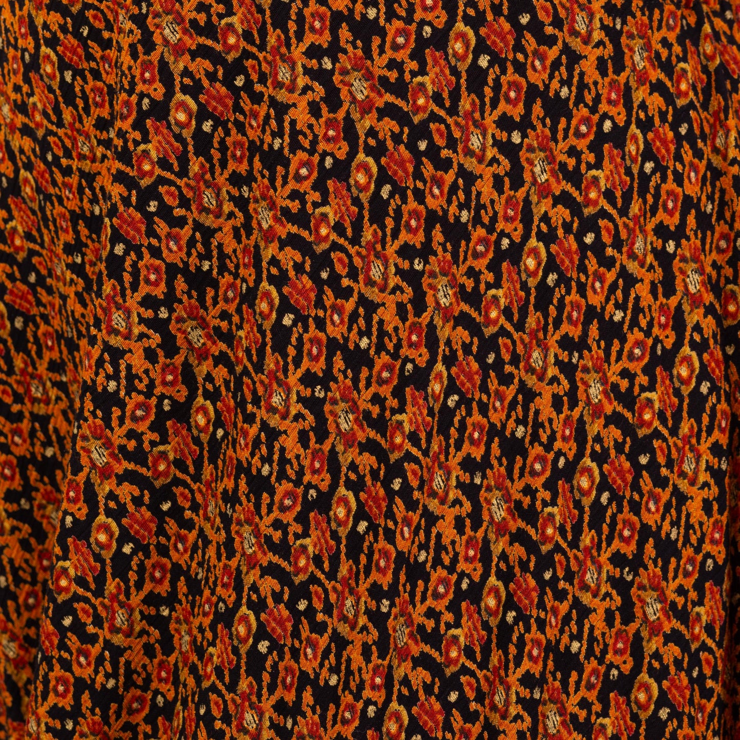 Vintage High Slit Orange Floral Handkerchief Skirt - Medium to Large | Whimsigoth Fairycore Scarf Hem Midi Skirt