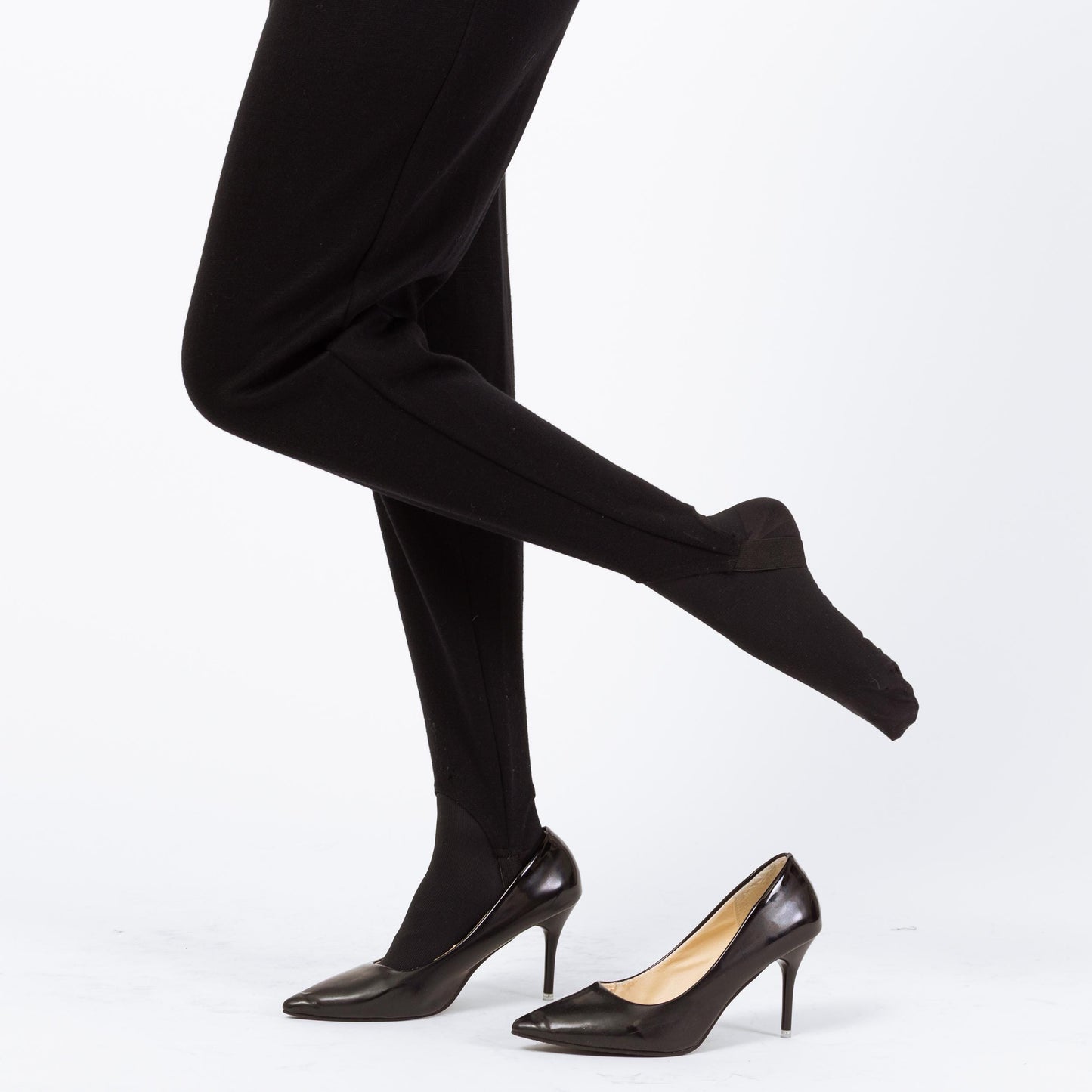 Vintage 80s Black Keyhole Neckline Catsuit - Small to Medium | Formal Long Sleeve Stirrup Jumpsuit