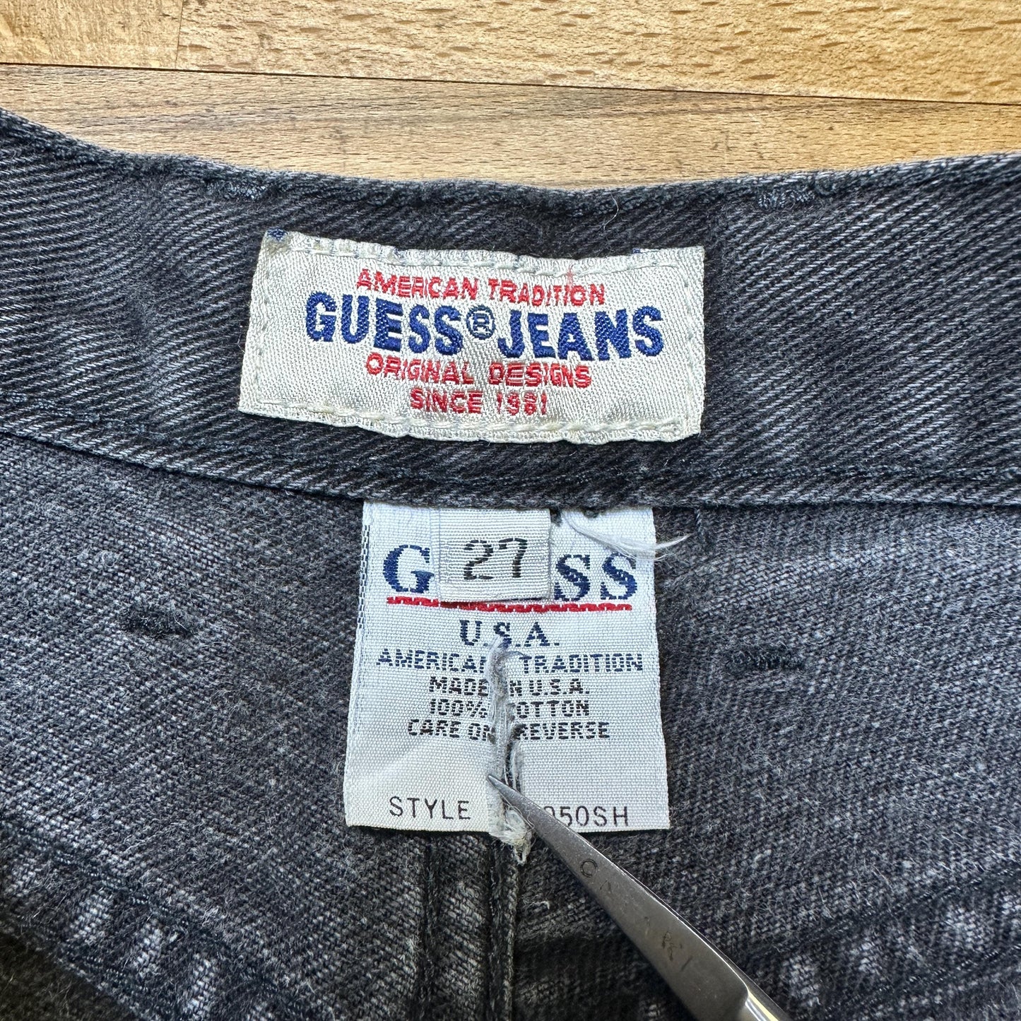 Vintage 90s Guess Black High Waisted Jeans - Extra Small, 24" | Denim Mom Jeans