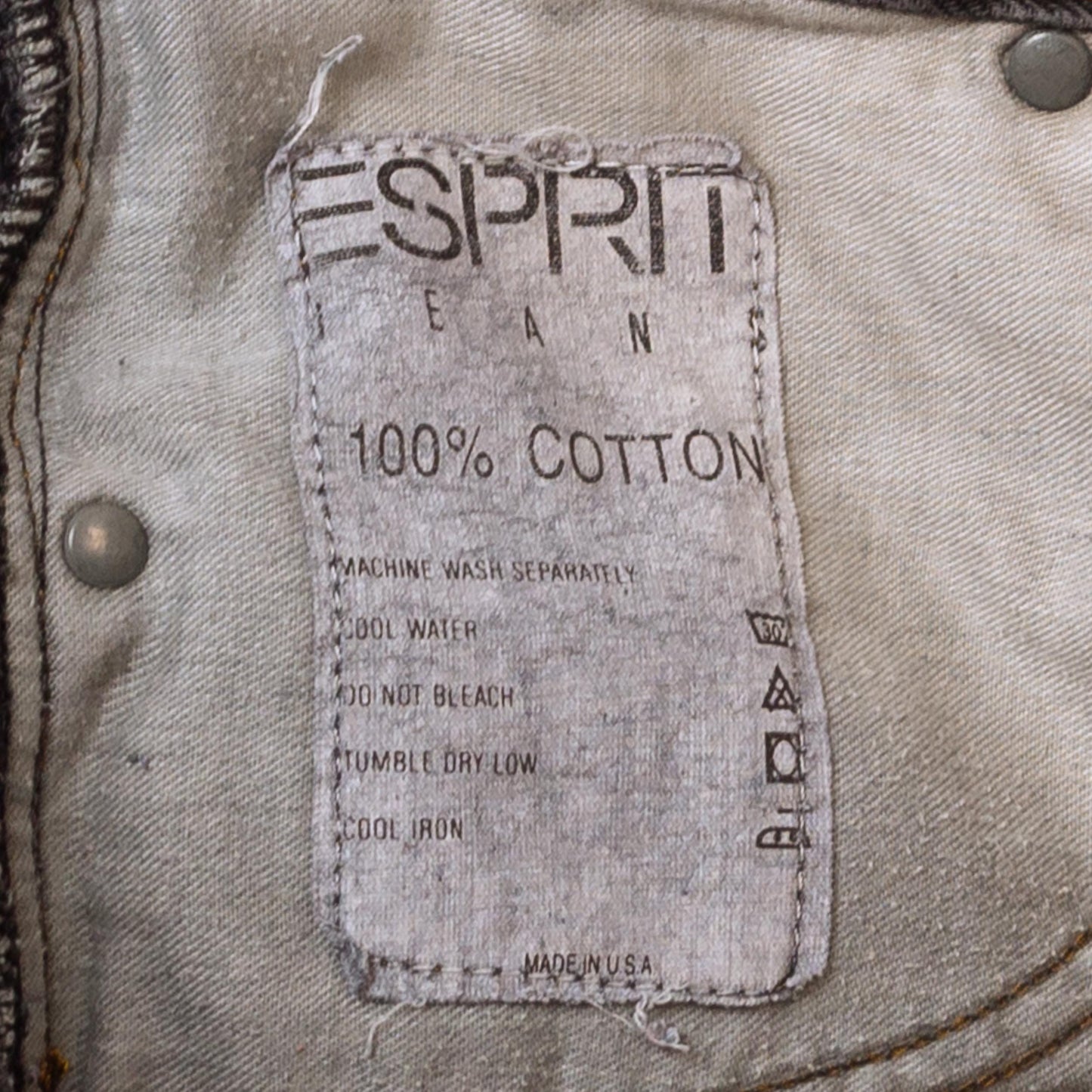Vintage 90s Esprit Faded Black High Waisted Jeans - XS to Small, 26" | Slim Straight Leg Denim