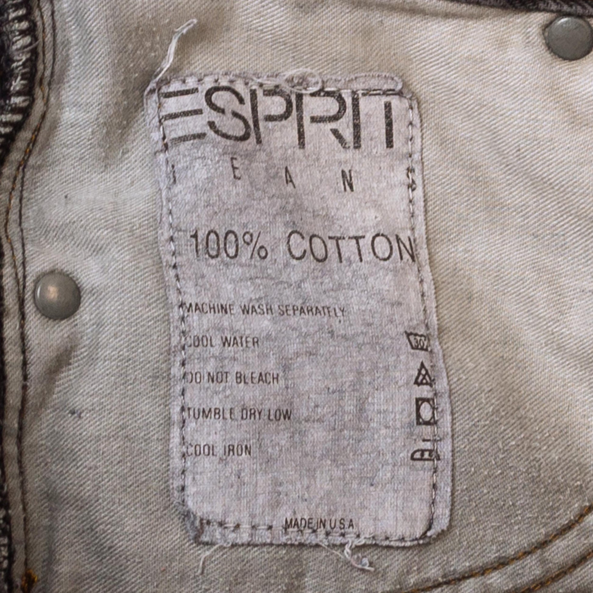 Vintage 90s Esprit Faded Black High Waisted Jeans - XS to Small, 26" | Slim Straight Leg Denim