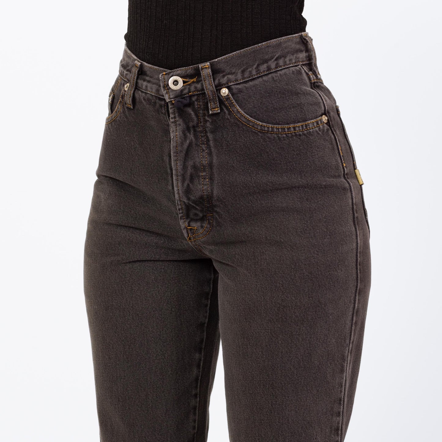Vintage 90s Esprit Faded Black High Waisted Jeans - XS to Small, 26" | Slim Straight Leg Denim
