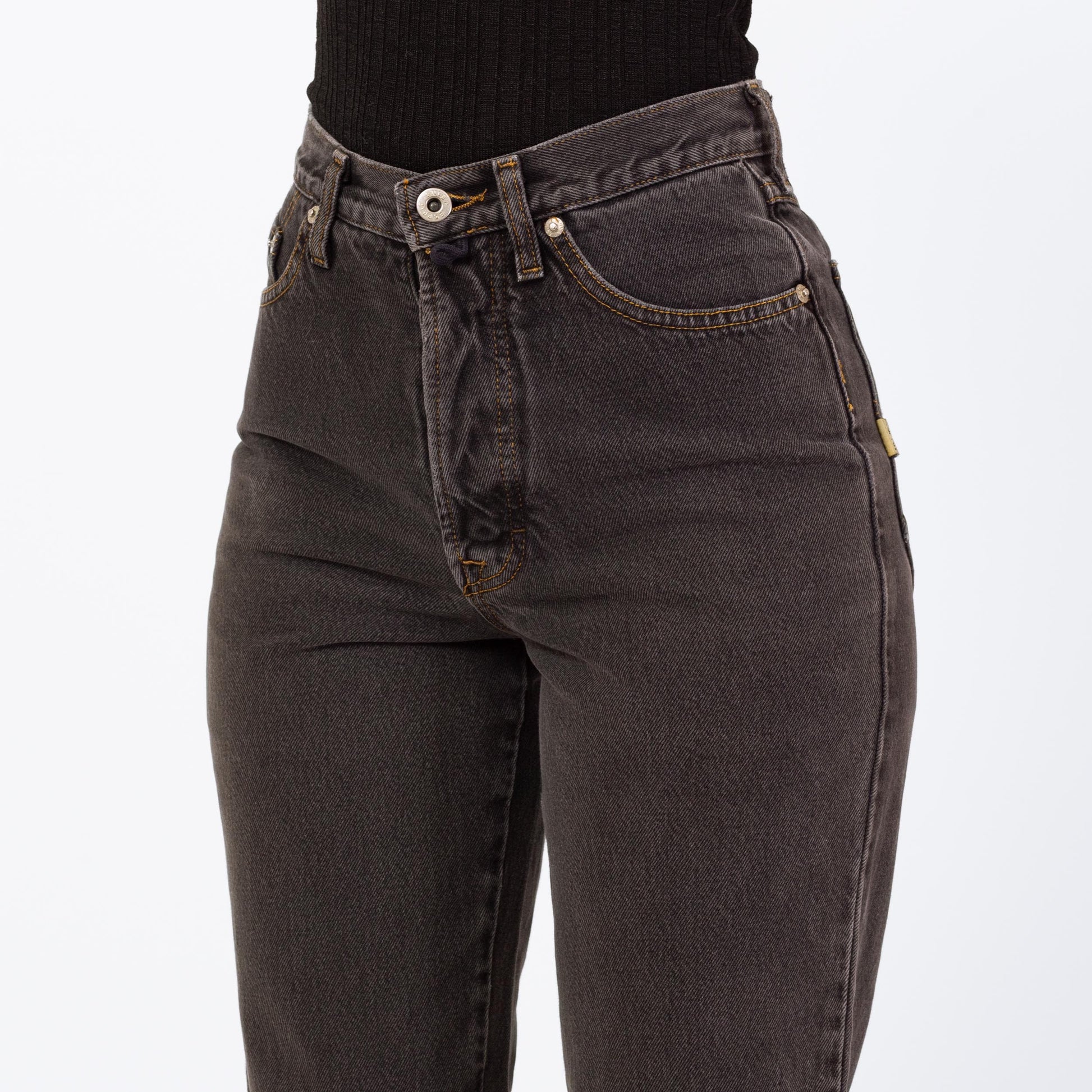 Vintage 90s Esprit Faded Black High Waisted Jeans - XS to Small, 26" | Slim Straight Leg Denim