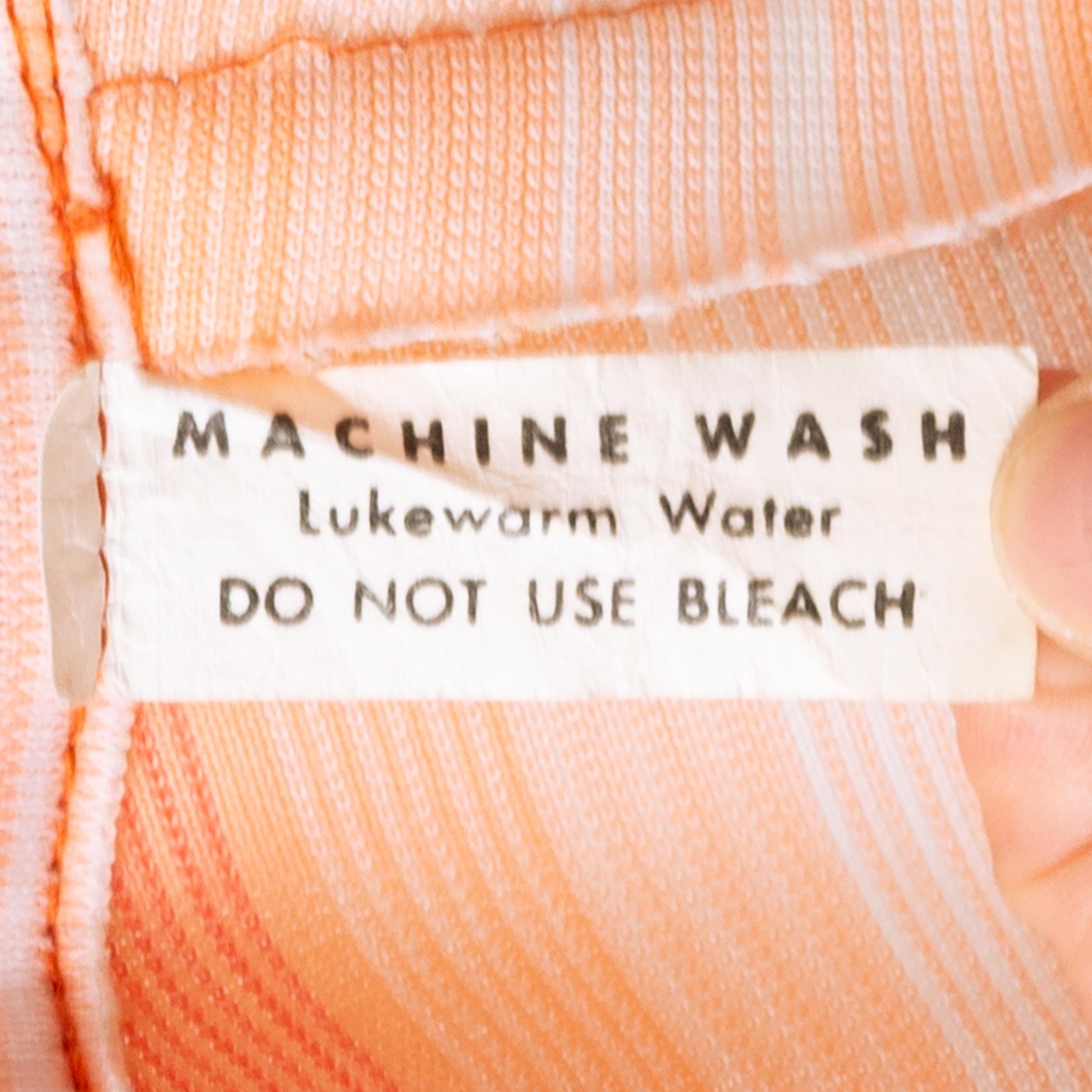 Vintage 70s Salmon Pink Gradient Chevron Midi Skirt - Extra Small, 24" | Retro High Waisted A Line Skirt