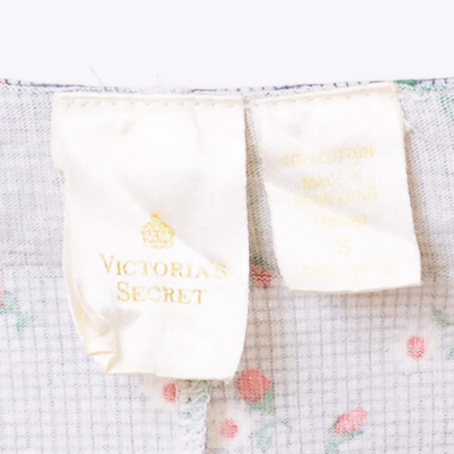 Vintage 90s Victoria's Secret Floral Pinafore Romper - Small to Petite Medium | Blue Calico Mini Playsuit