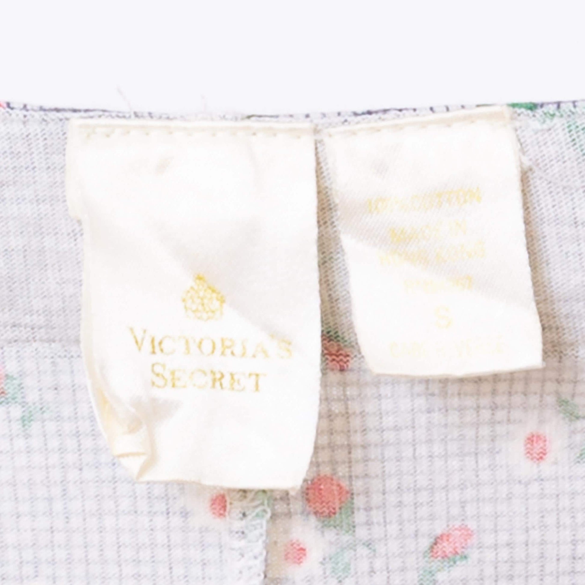 Vintage 90s Victoria's Secret Floral Pinafore Romper - Small to Petite Medium | Blue Calico Mini Playsuit