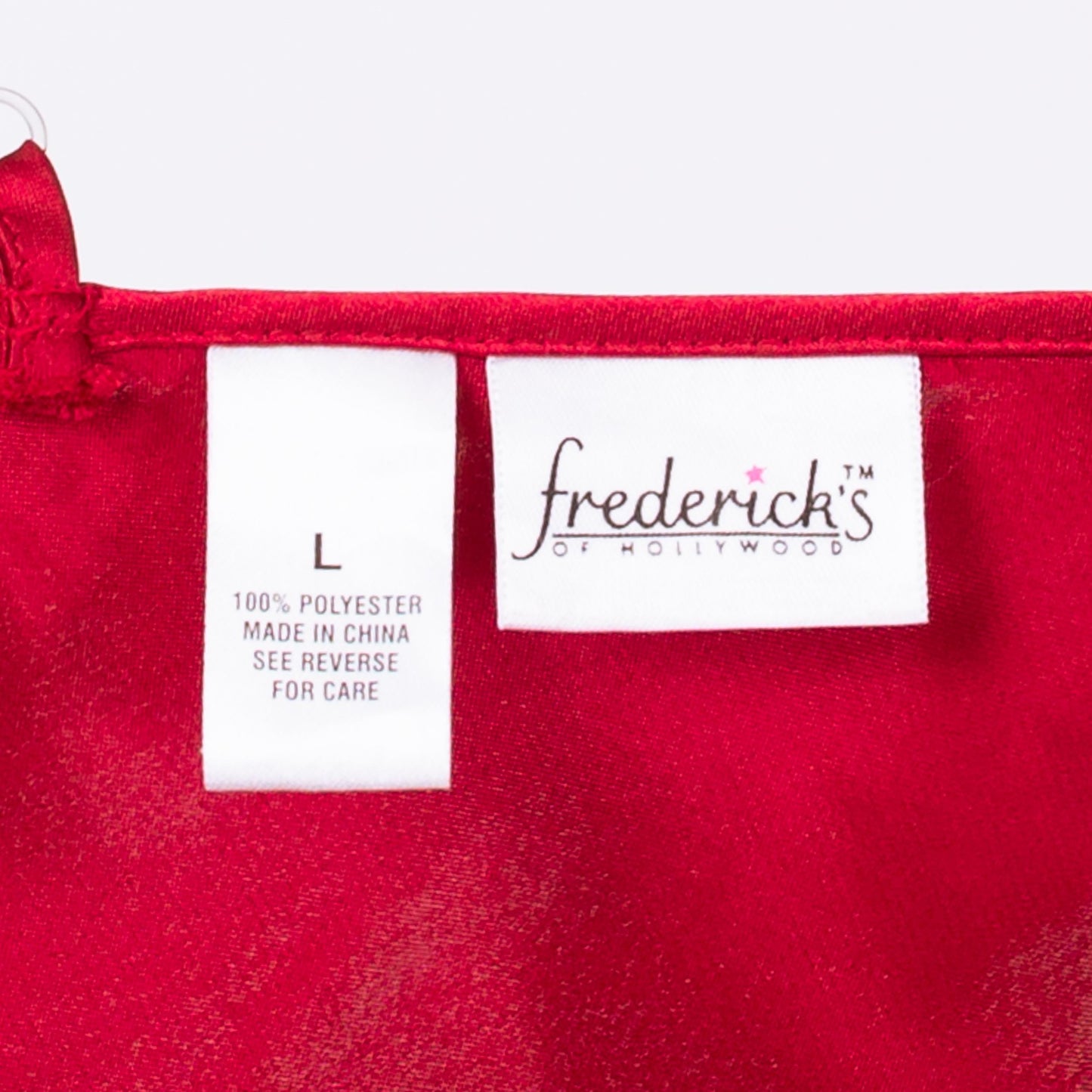 Vintage Y2K Frederick's Of Hollywood Red Satin Babydoll - Large