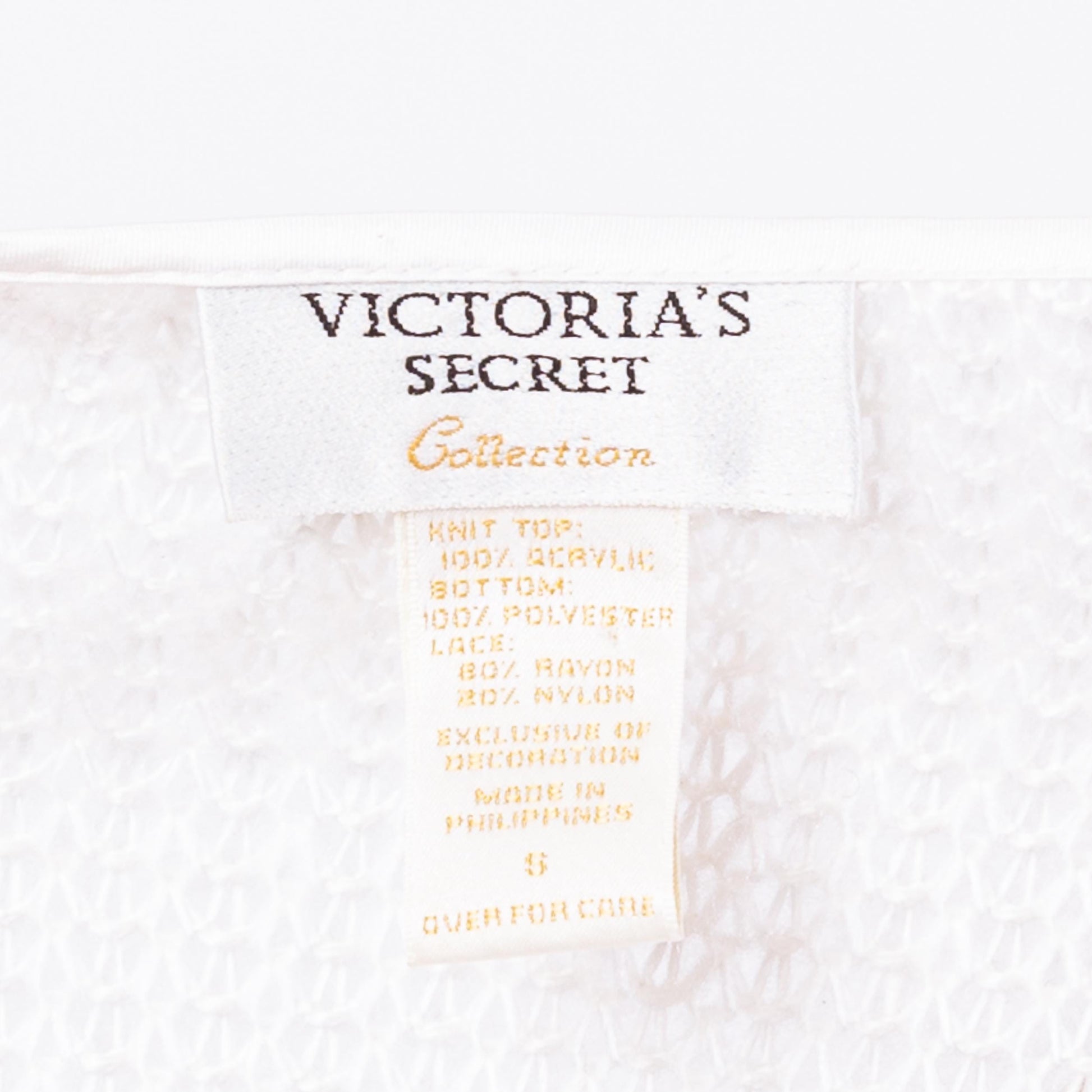 Vintage 90s Victoria's Secret White Soft Knit Crop Top - Small