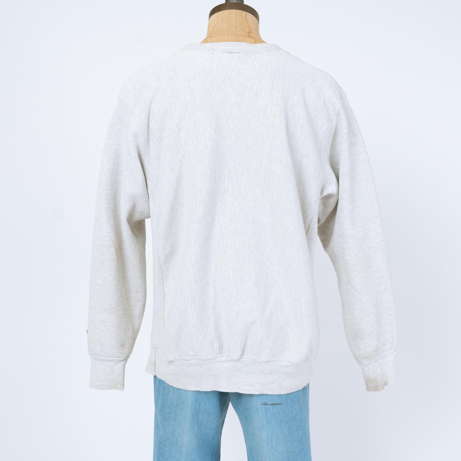 Vintage 90s UMass Athletics Sweatshirt - Extra Large | Distressed Grey Collegiate Graphic Crewneck