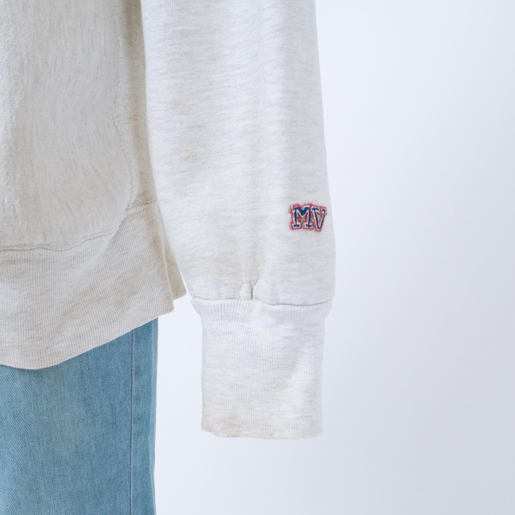 Vintage 90s UMass Athletics Sweatshirt - Extra Large | Distressed Grey Collegiate Graphic Crewneck