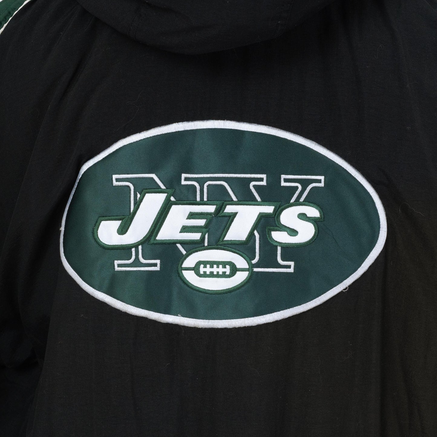 Vintage 90s New York Jets Starter Jacket - Extra Large | NFL Football Oversize Hooded Puffy Winter Coat