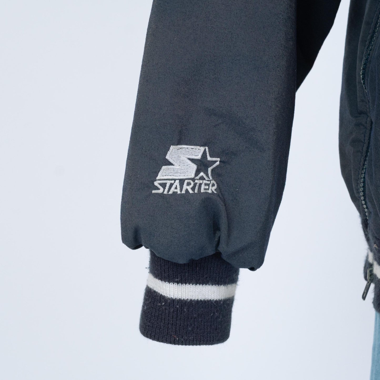 Vintage 90s Penn State Starter Jacket - Large | Oversize University Hooded Puffy Winter Coat
