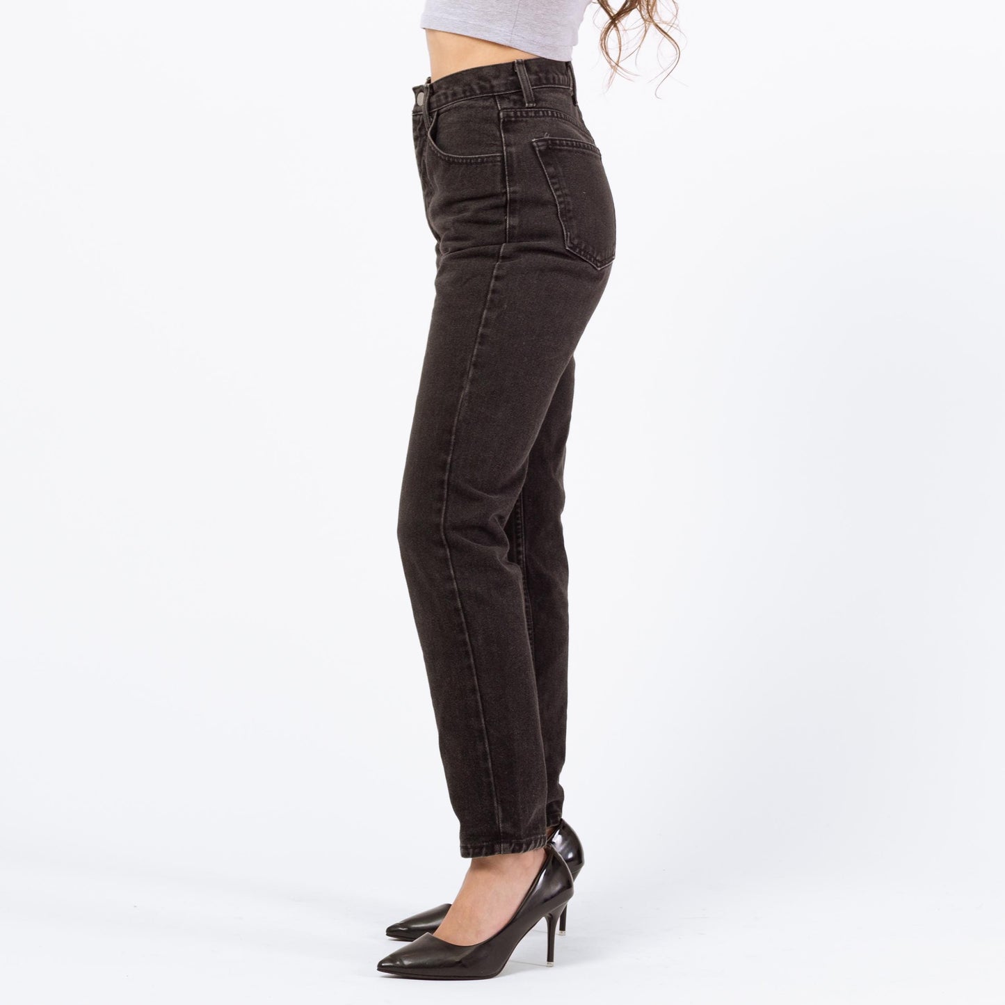 Vintage 90s Guess Black High Waisted Jeans - Extra Small, 24" | Denim Mom Jeans