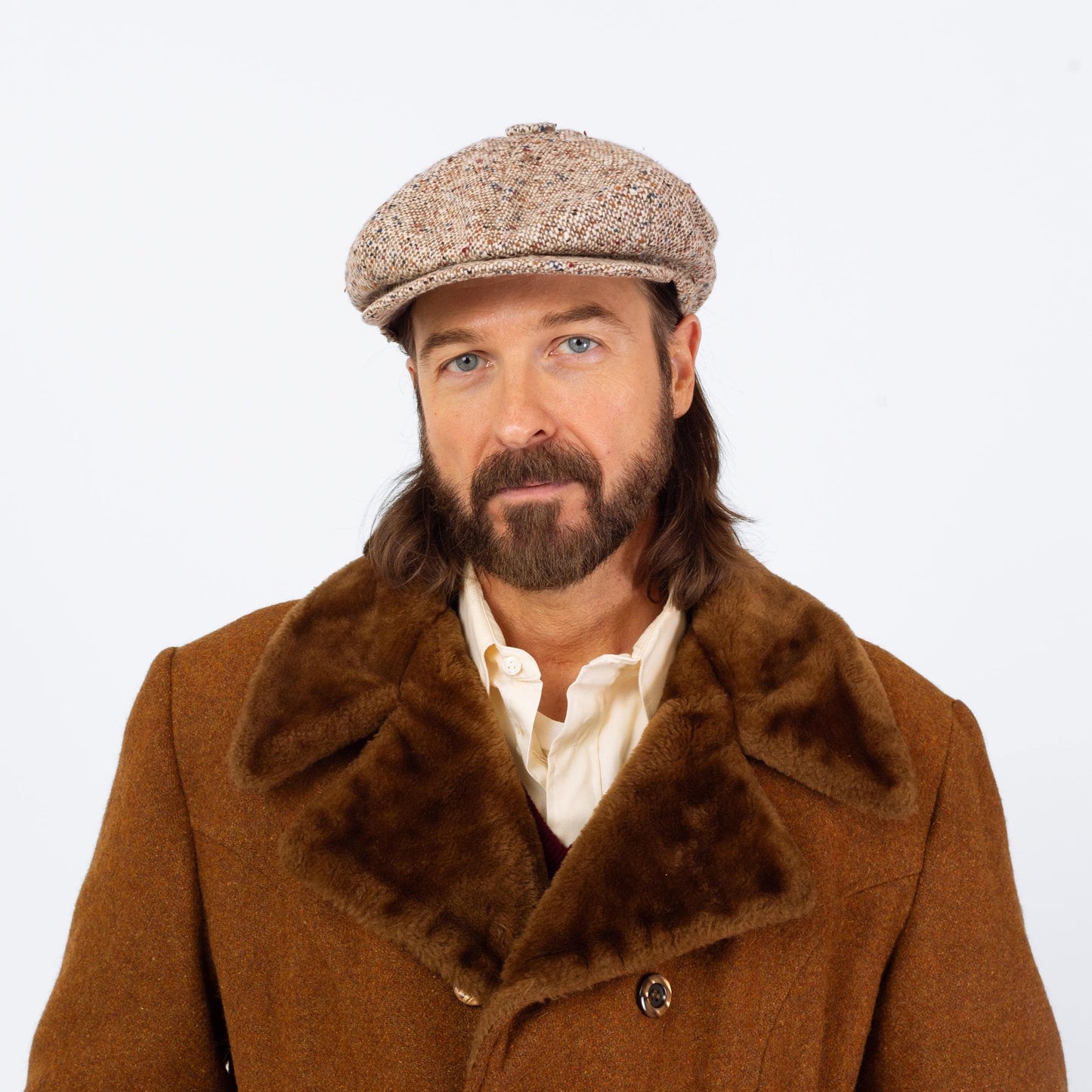 Vintage 70s 80s Eddie Bauer Tweed Earflap Cap - Extra Large | Newsboy Flat Cabbie Hat