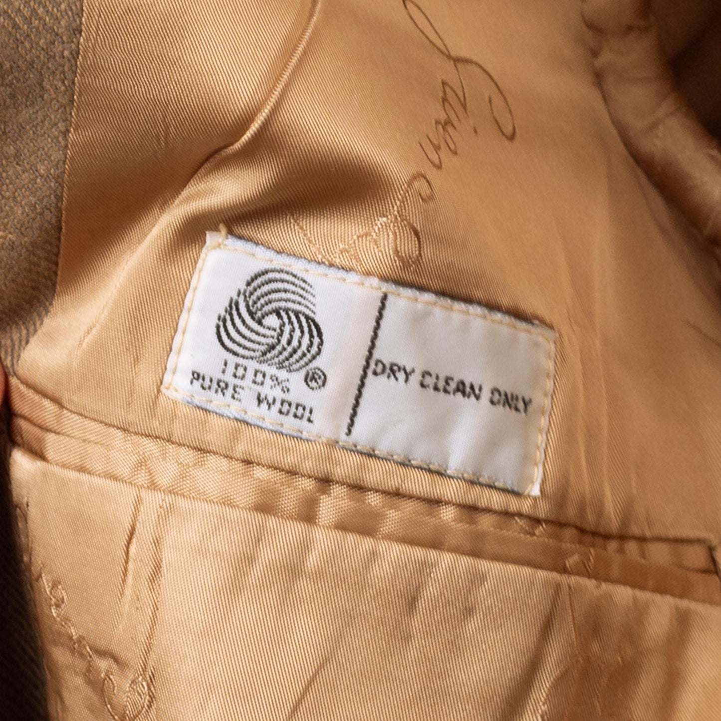 Vintage 80s Givenchy Soft Camel Wool Sport Coat - Small | Windowpane Plaid Preppy Single Breasted Blazer Suit Jacket