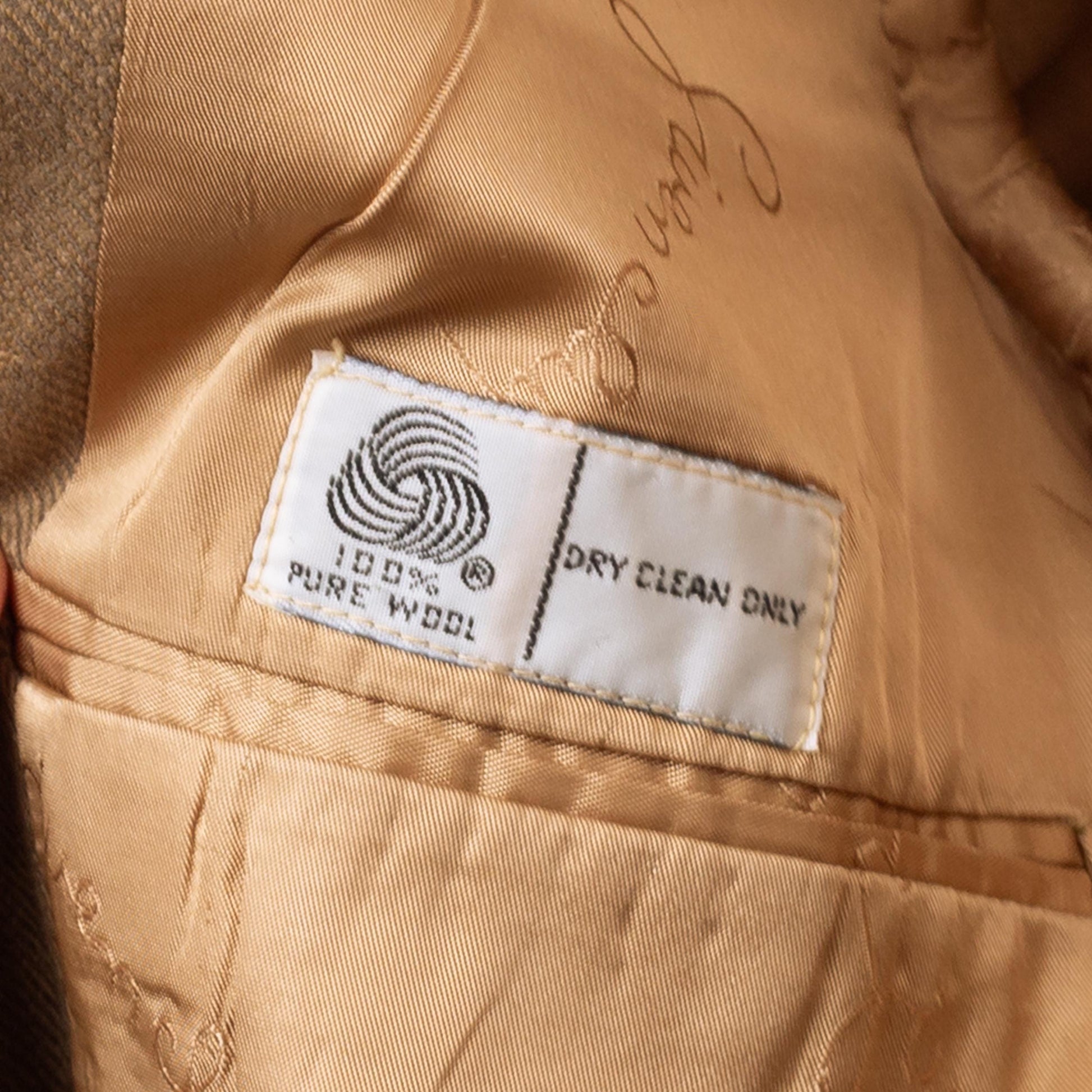 Vintage 80s Givenchy Soft Camel Wool Sport Coat - Small | Windowpane Plaid Preppy Single Breasted Blazer Suit Jacket