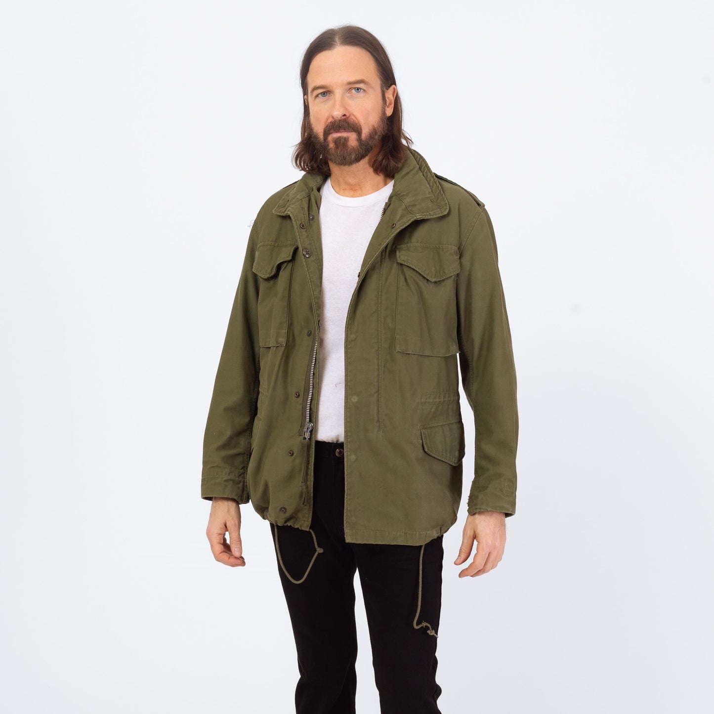 Vintage 60s M-65 US Army Field Jacket - Small | OG 107 Olive Drab Vietnam Era Military M65 Coat