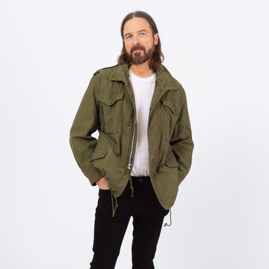 Vintage 60s M-65 US Army Field Jacket - Small | OG 107 Olive Drab Vietnam Era Military M65 Coat