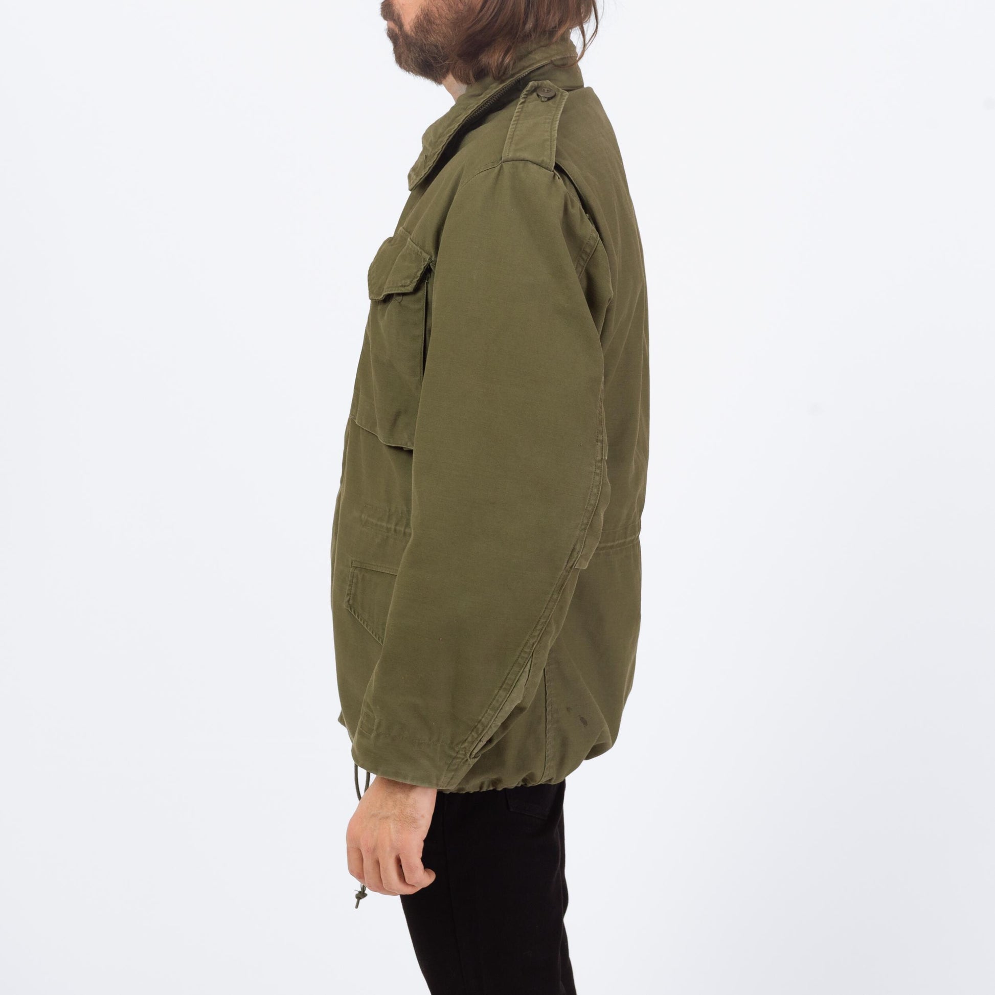 Vintage 60s M-65 US Army Field Jacket - Small | OG 107 Olive Drab Vietnam Era Military M65 Coat
