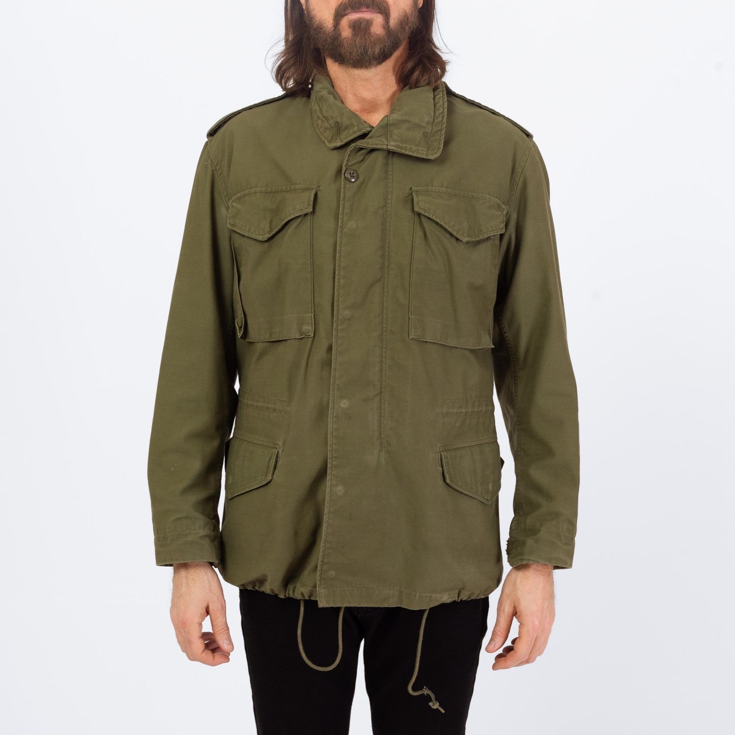 Vintage 60s M-65 US Army Field Jacket - Small | OG 107 Olive Drab Vietnam Era Military M65 Coat