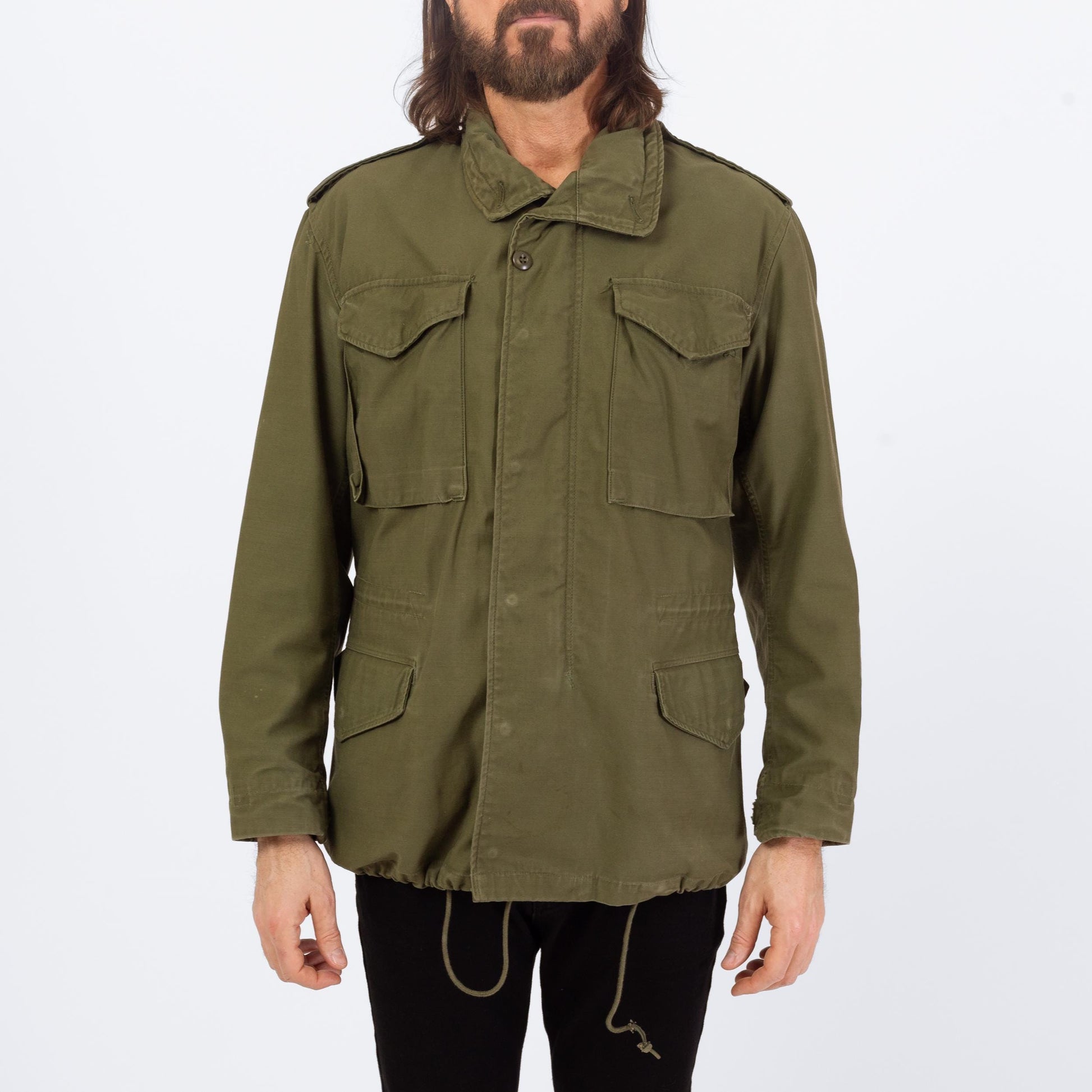 Vintage 60s M-65 US Army Field Jacket - Small | OG 107 Olive Drab Vietnam Era Military M65 Coat