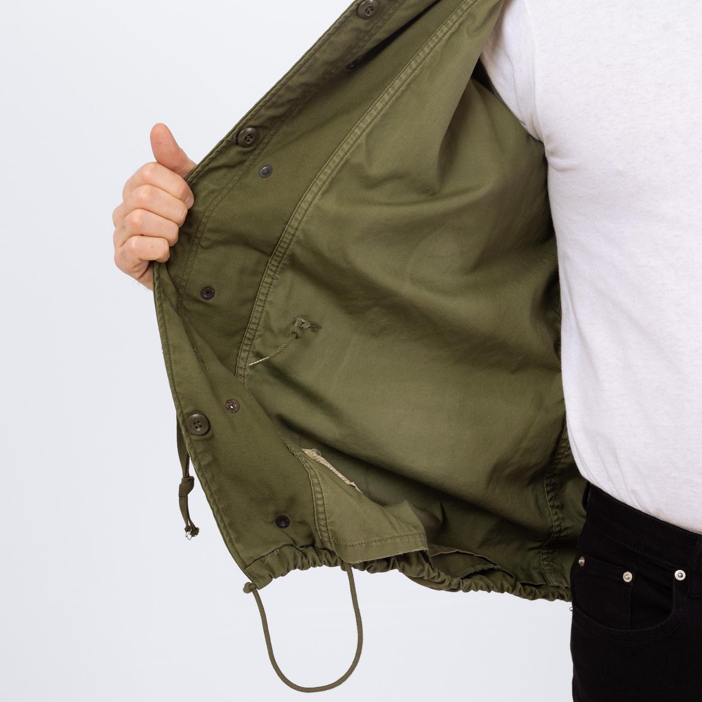 Vintage 60s M-65 US Army Field Jacket - Small | OG 107 Olive Drab Vietnam Era Military M65 Coat