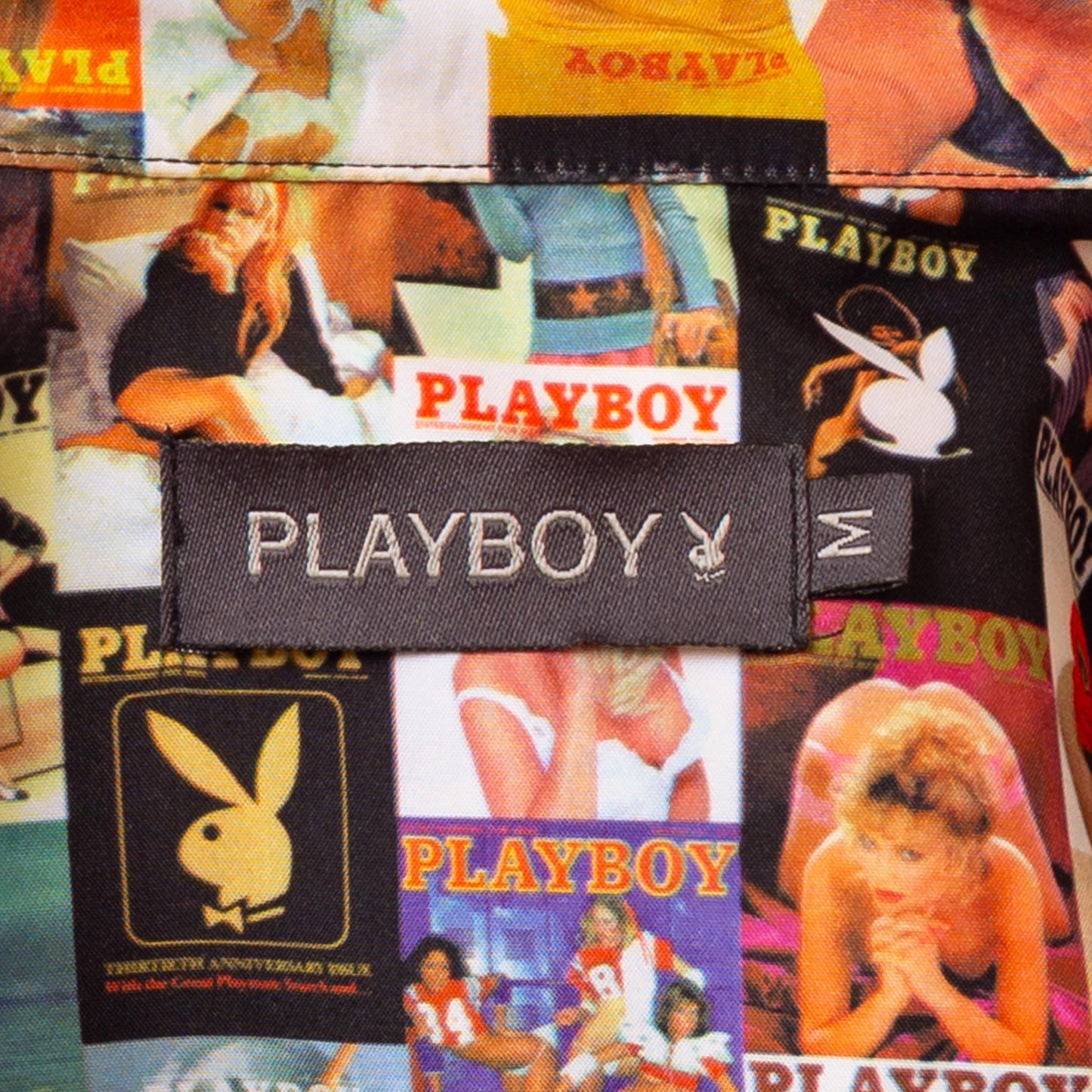 Vintage 90s Playboy Magazine All Over Print Shirt - Men's Medium