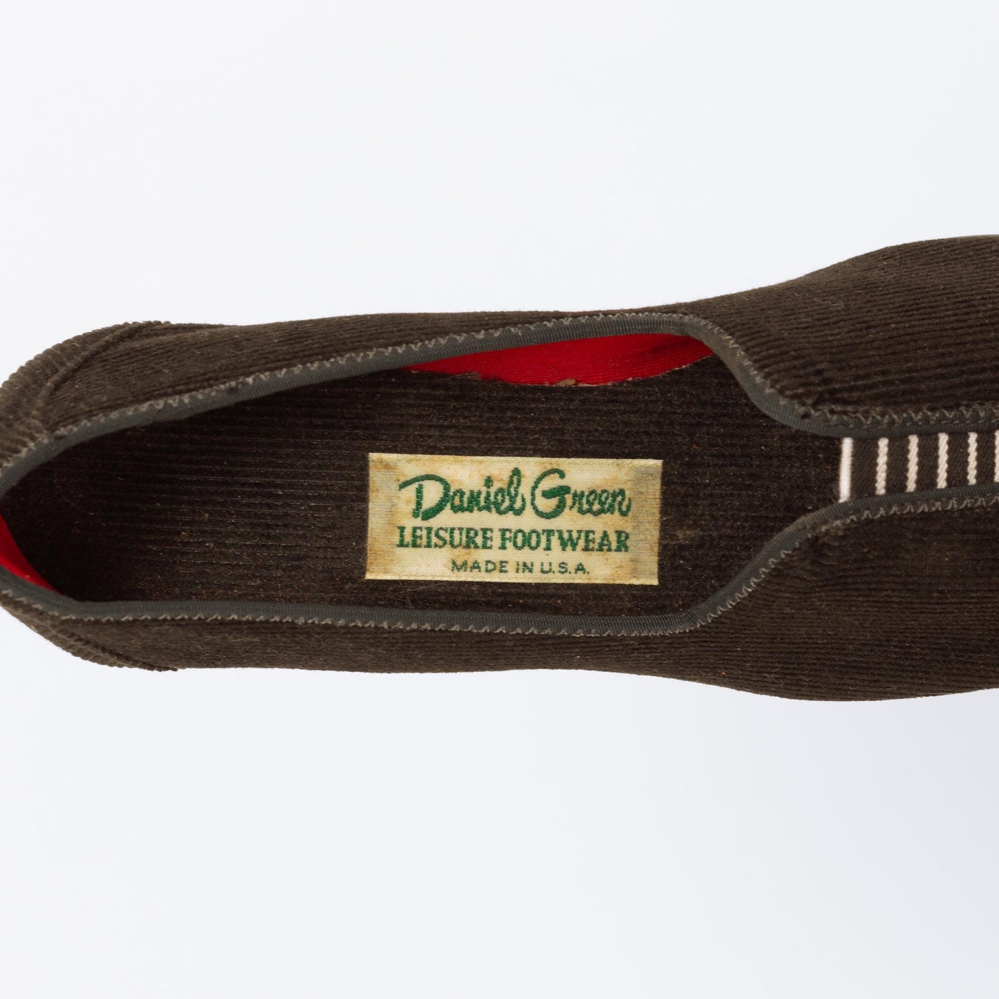 Vintage 50s 60s Daniel Green Black Corduroy Slippers - Size 5.5 | NOS Boudoir House Shoes Slip On Flats