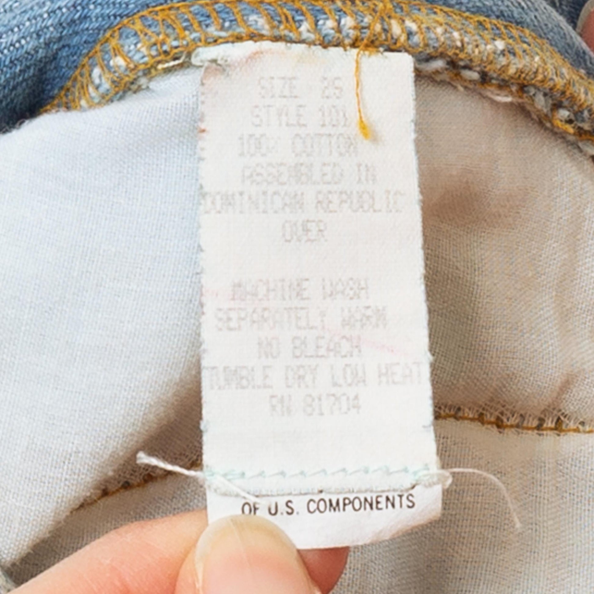 Vintage 90s High Waisted Rainbow Tie Dye Jeans - Extra Small, 25" Waist | Belted Faded Blue Jeans