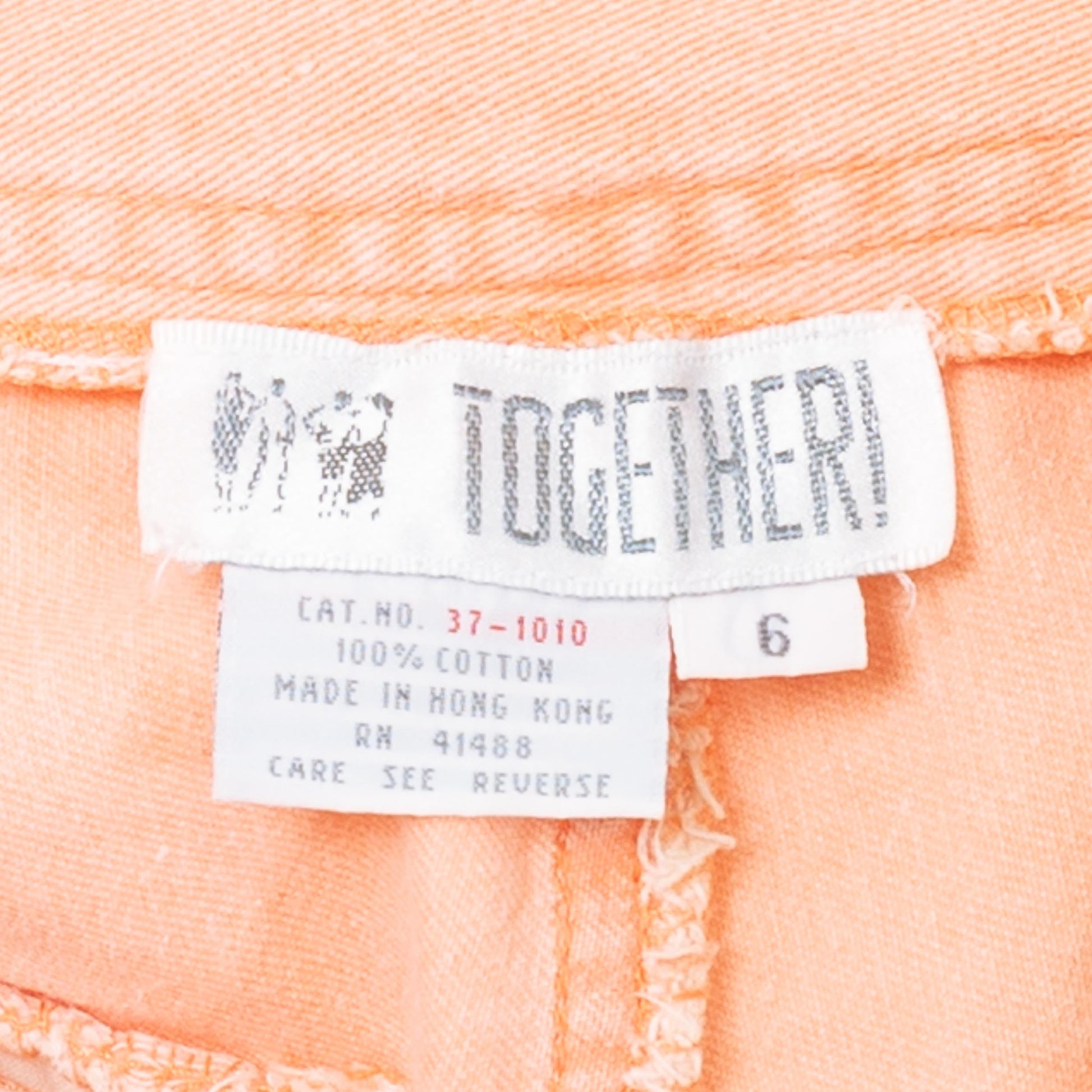 Vintage 80s Peach Button & Zipper Jean Shorts - Extra Small, 25" Waist | Pastel Orange High Waisted Pleated Shorts