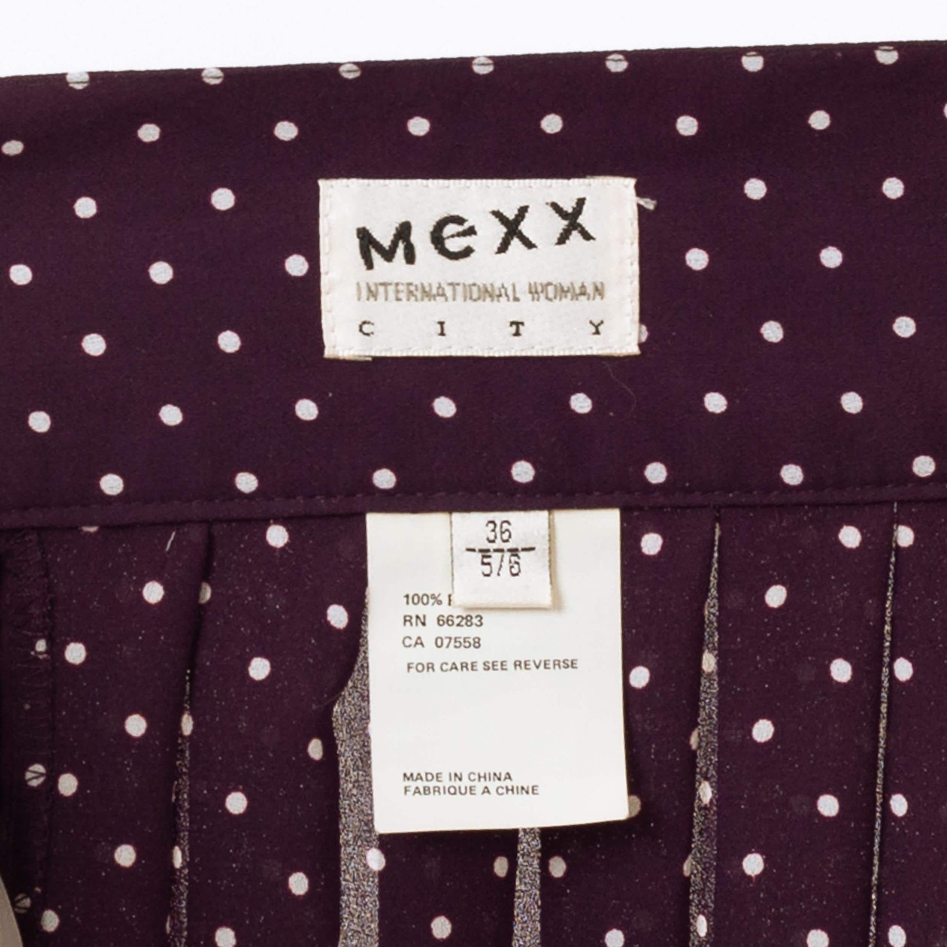 Vintage Y2K Purple Polka Dot Wrap Skirt - Extra Small, 25" Waist | Sheer High Waisted Pleated Skirt