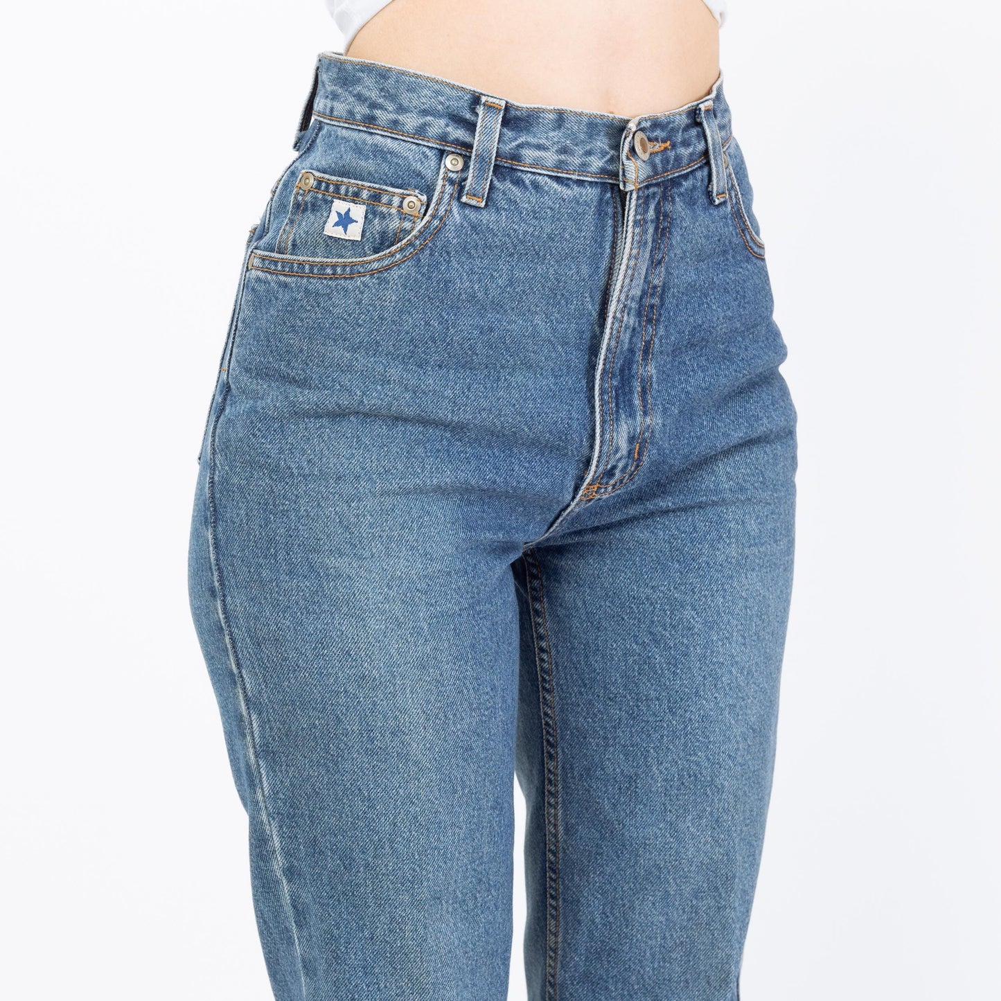 Vintage 90s Rockies High Waisted Jeans - Extra Small Long, 25" Waist | Denim Slim Tapered Leg Mom Jeans