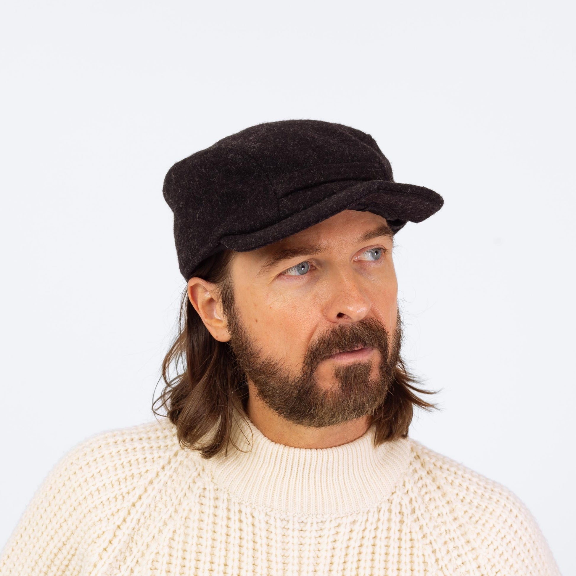 Vintage 70s 80s Filson Charcoal Wool Mackinaw Earflap Cap - XXL | Cadet Trapper Hat