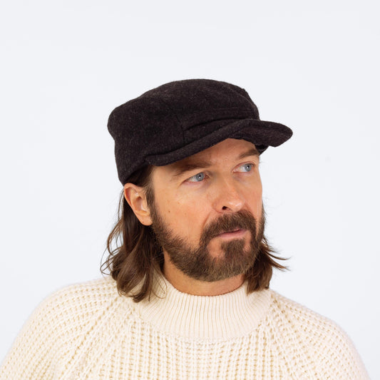 Vintage 70s 80s Filson Charcoal Wool Mackinaw Earflap Cap - XXL | Cadet Trapper Hat