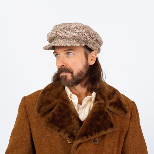 Vintage 70s 80s Eddie Bauer Tweed Earflap Cap - Extra Large | Newsboy Flat Cabbie Hat