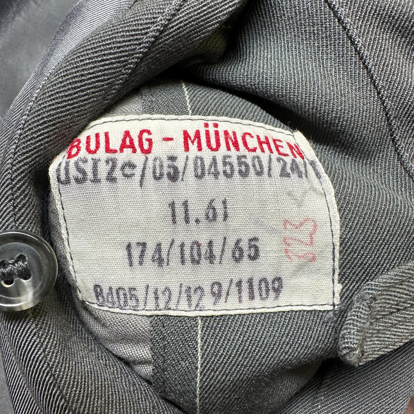 Vintage 60s Dove Grey Wool Belted Military Trench Coat - Extra Large | Bulag Munchen German Army Lined Overcoat Long Jacket